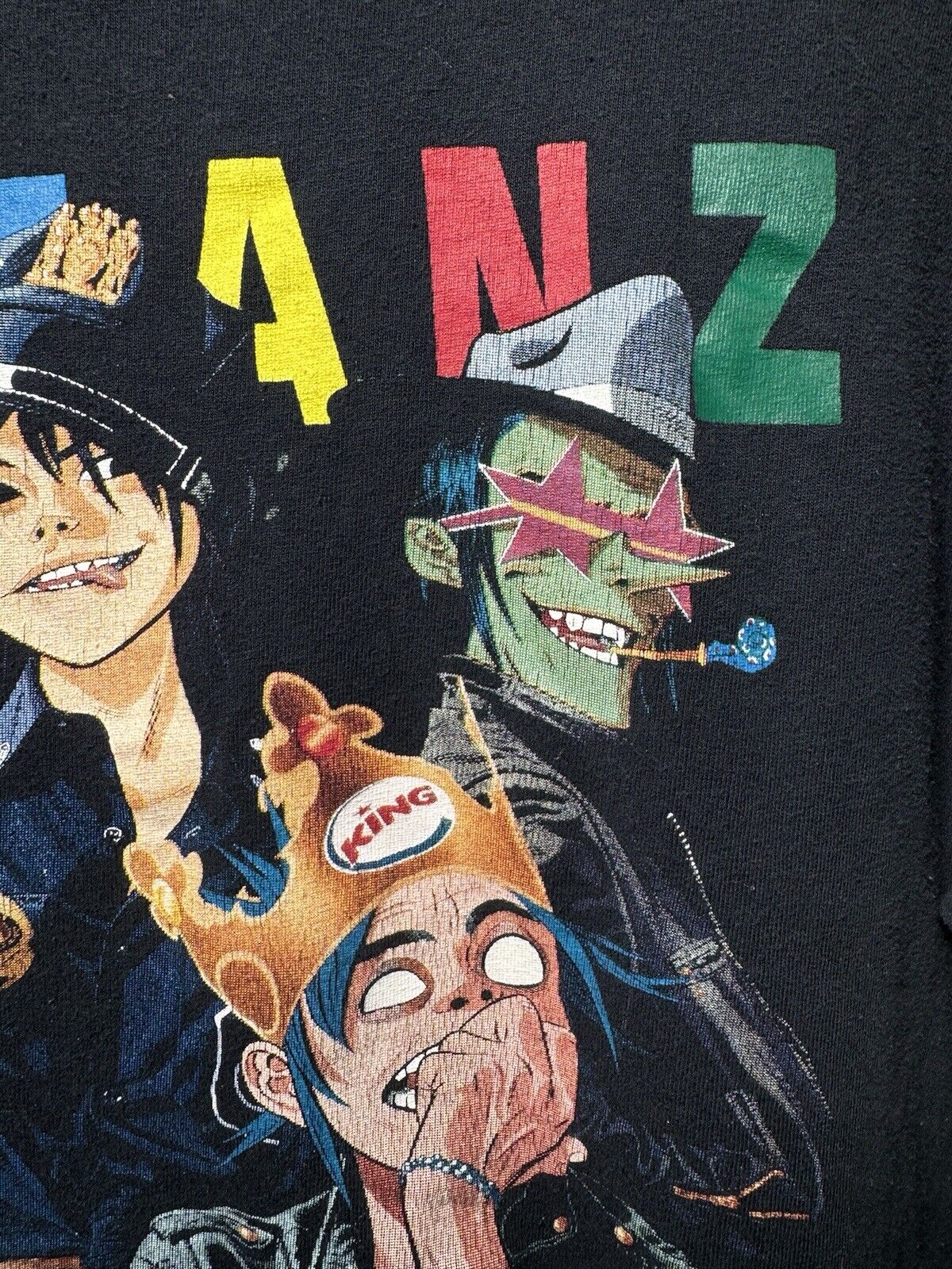 Rare Vintage The Gorillaz Band T-Shirt M 2000s Original Poster Art Tee Band 