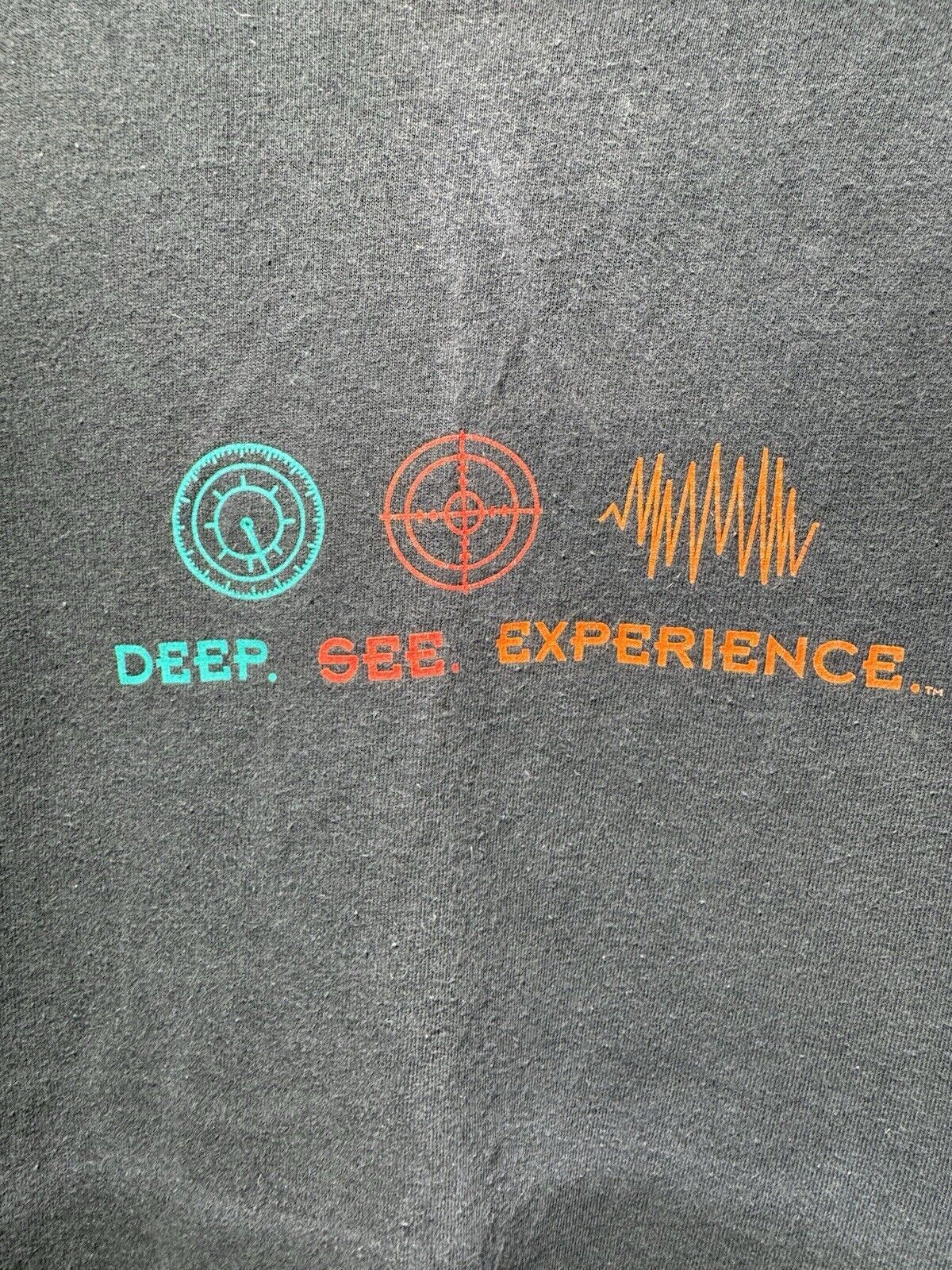 Vintage Dive! Deep See Experience Los Angeles Scuba T-Shirt USA Made Mens L 