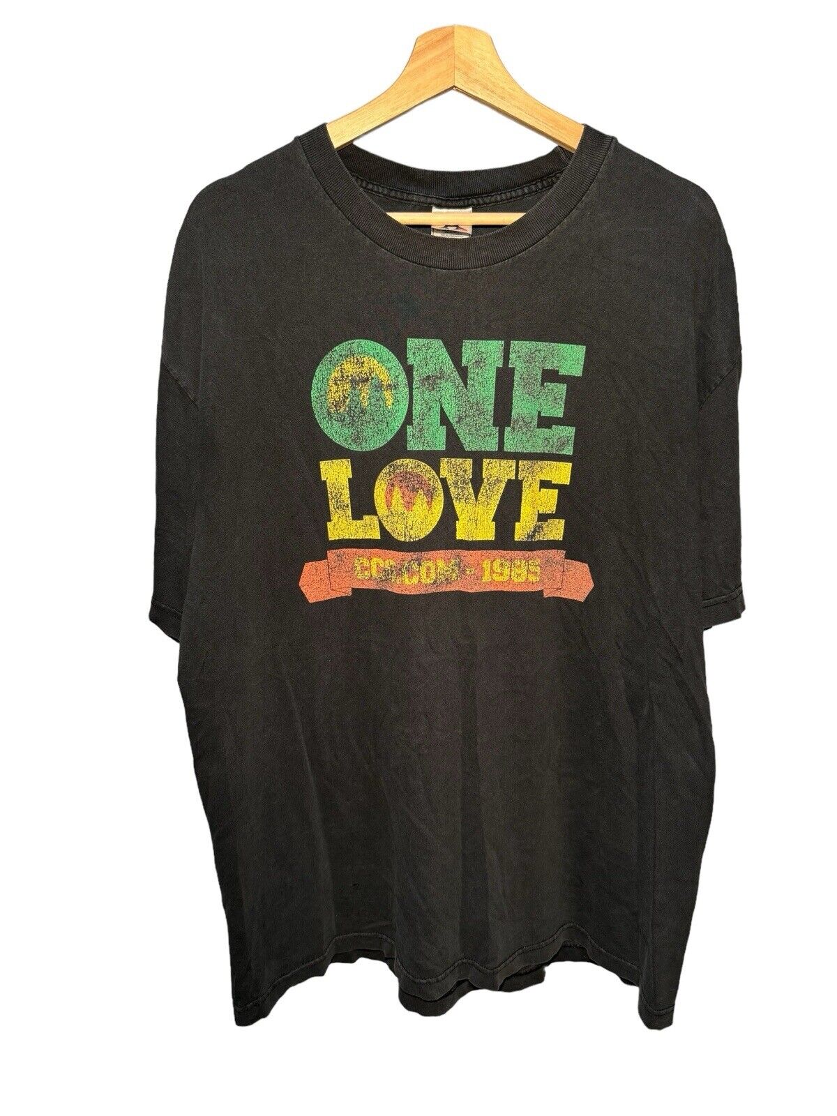 Vintage Y2K Bob Marley Rasta One Love Jamaican Graphic Shirt Size XL