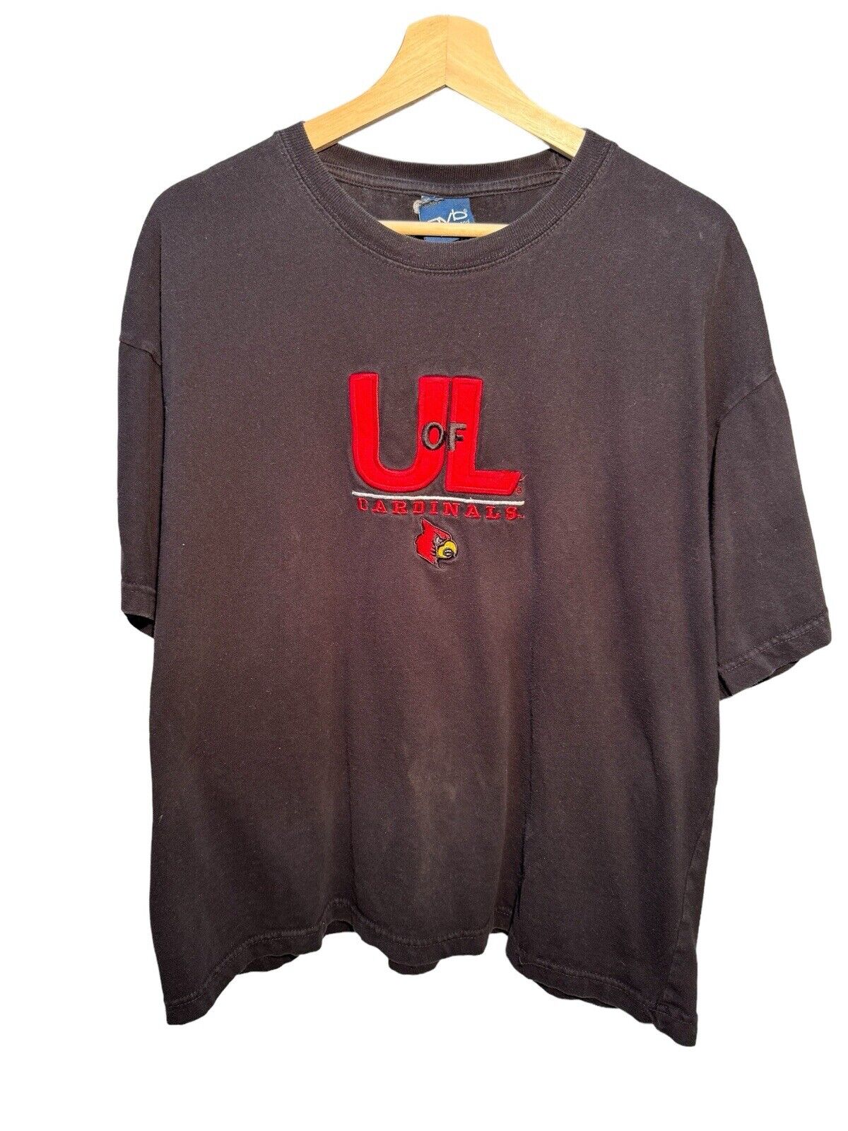 VTG Men’s OVB Louisville Cardinals NCAA Basketball Black Sleeve Shirt Sz L