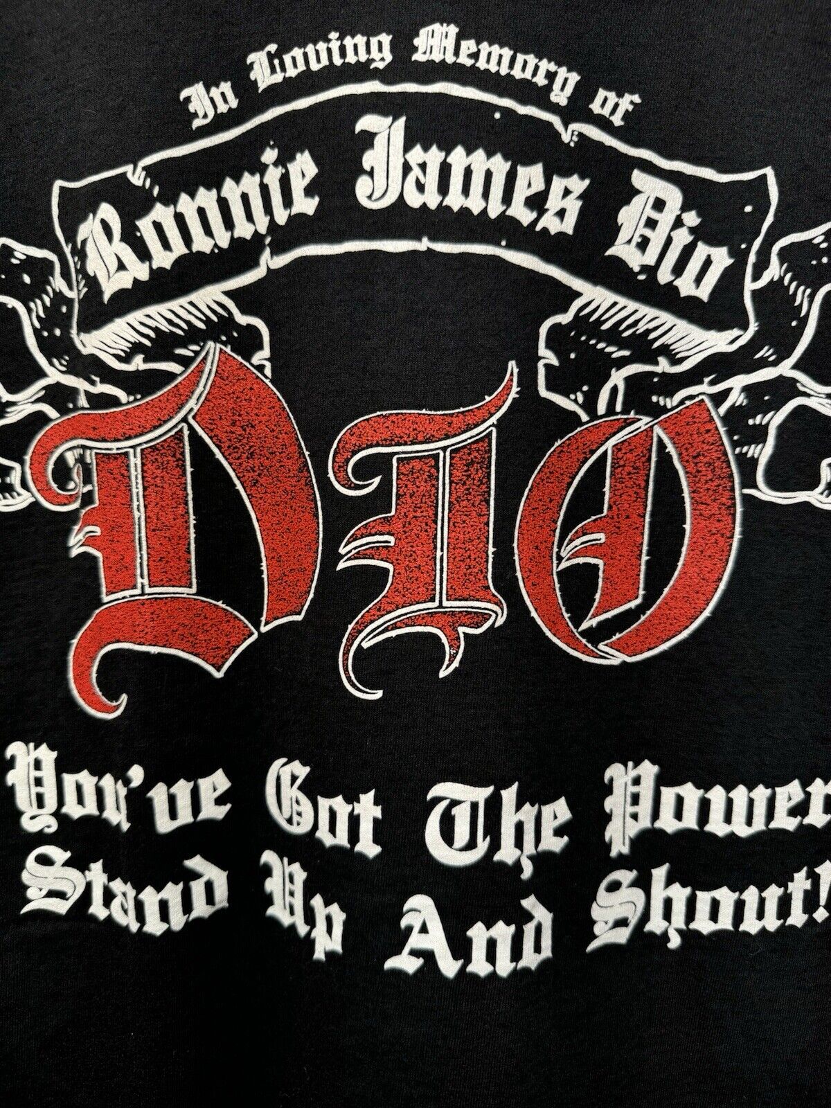 VTG Ronnie James Dio Memorial T-Shirt and Program 2010 ( Forrest Lawn LA, CA) XL