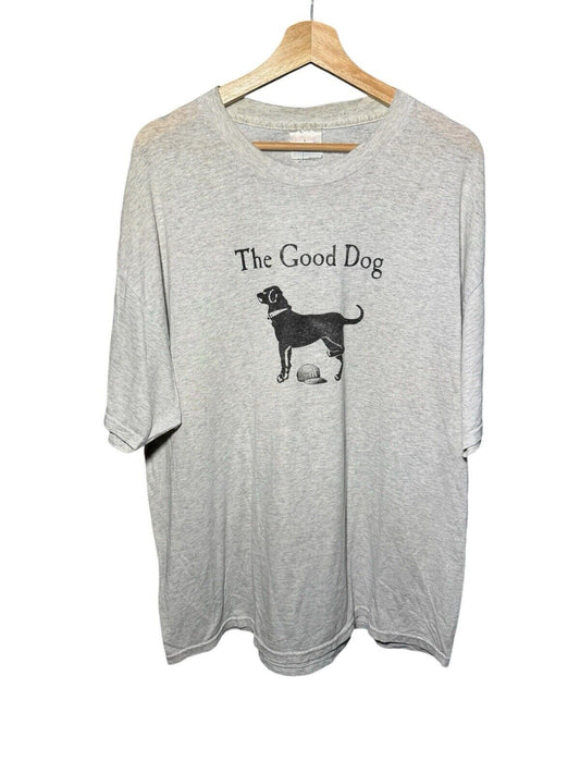 Vintage The Good Dog Yankees T-Shirt Sz XL Gray Paper Thin Hanes Funny 