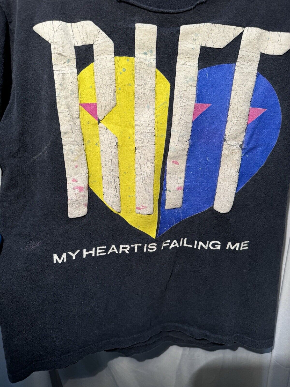 Vintage 90s “My Heart Is Failing Me” Riff R&B T-Shirt Single Stitch Very Rare L 