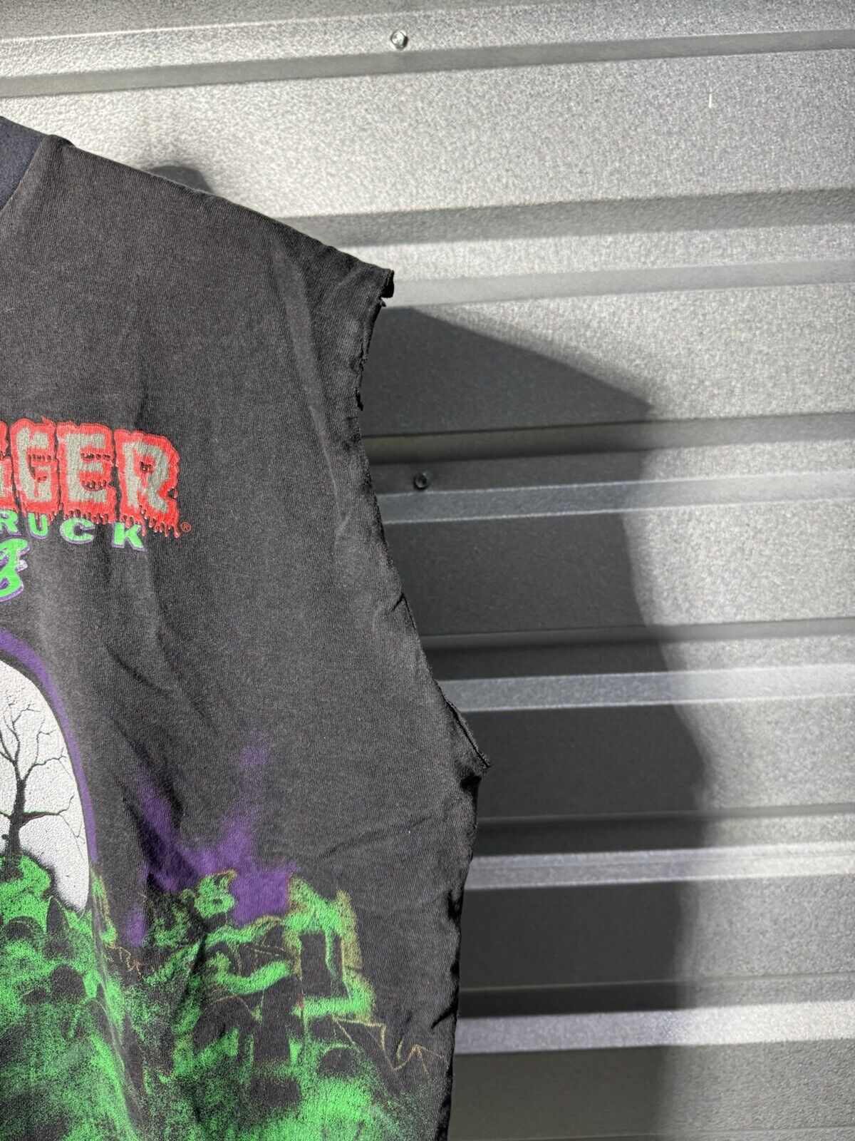 Vintage Grave Digger Shirt Men’s L Monster Truck Racing All Over Print USA 90s