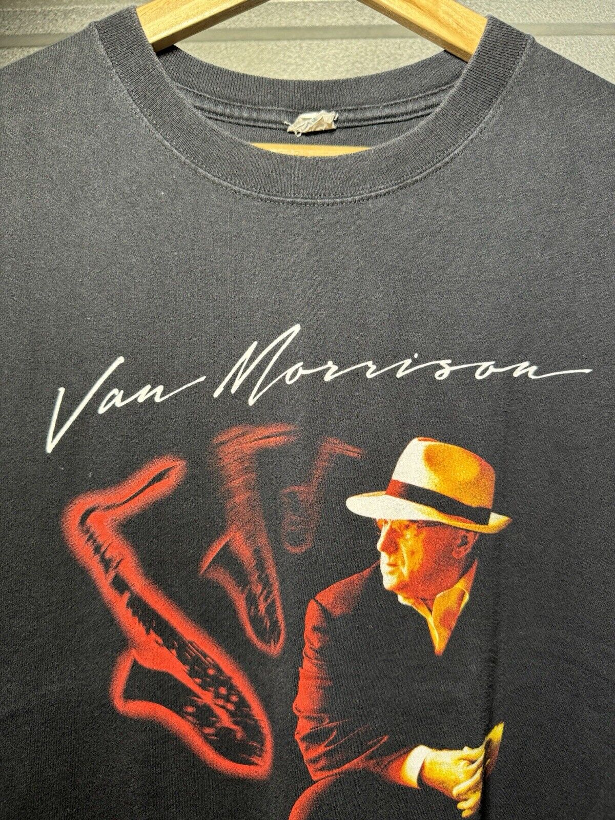 Van Morrison Live North America 2007 Tee Black T-Shirt Double Sided Size XL