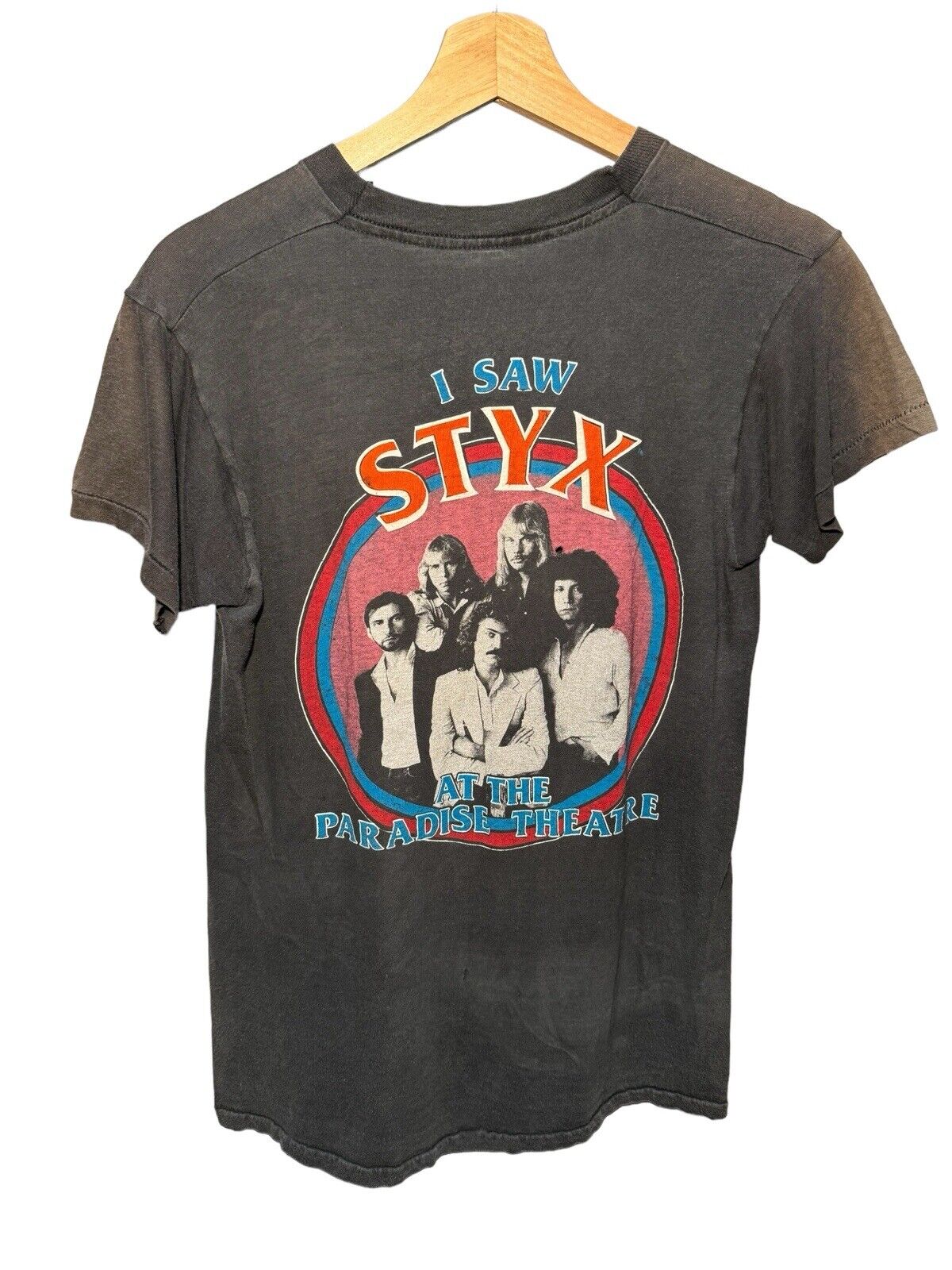 Vtg 80s STYX 81 World Tour At The Paradise Theatre T-Shirt 1981 Concert Tee M