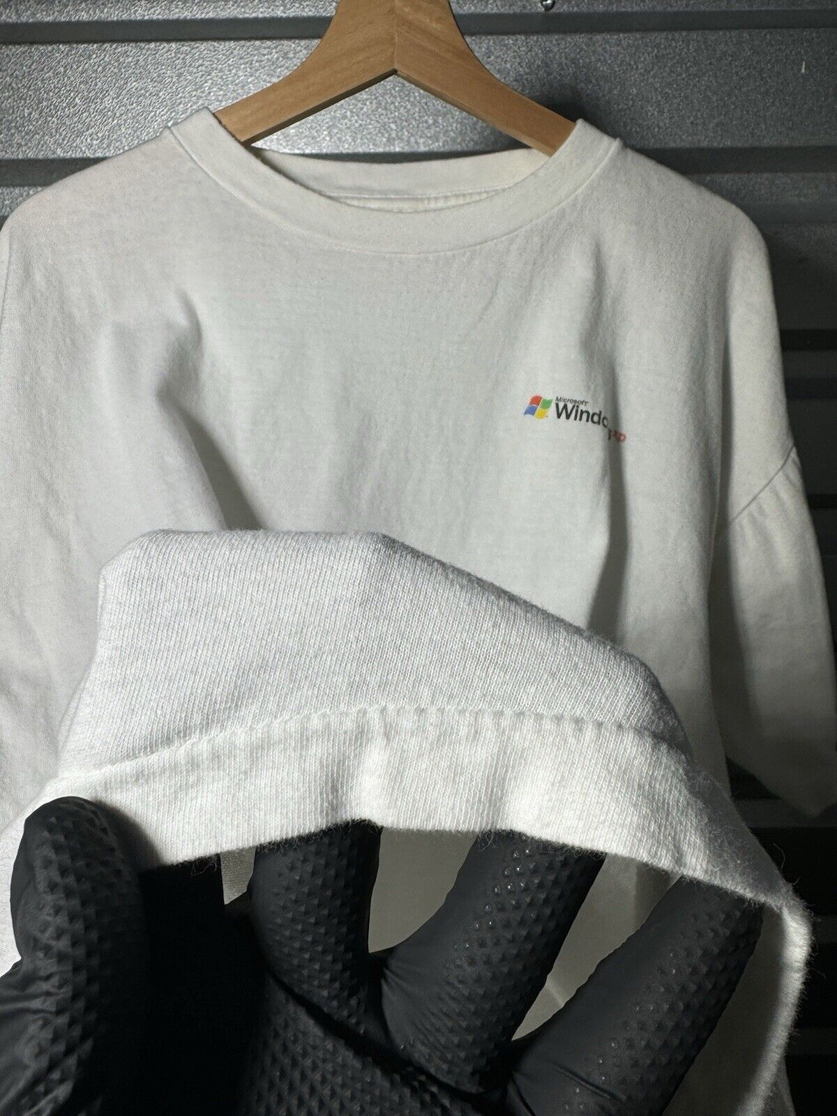 VINTAGE Microsoft Windows T-Shirt Adult XL White Computer Single Stitch USA