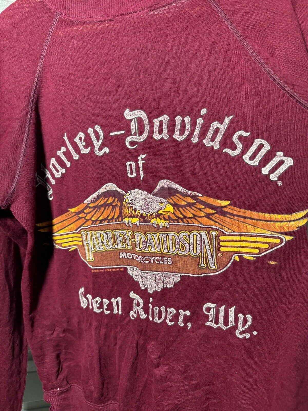 VTG 80s Harley Davidson Crewneck Sweatshirt USA Biker A Cry For Freedom L