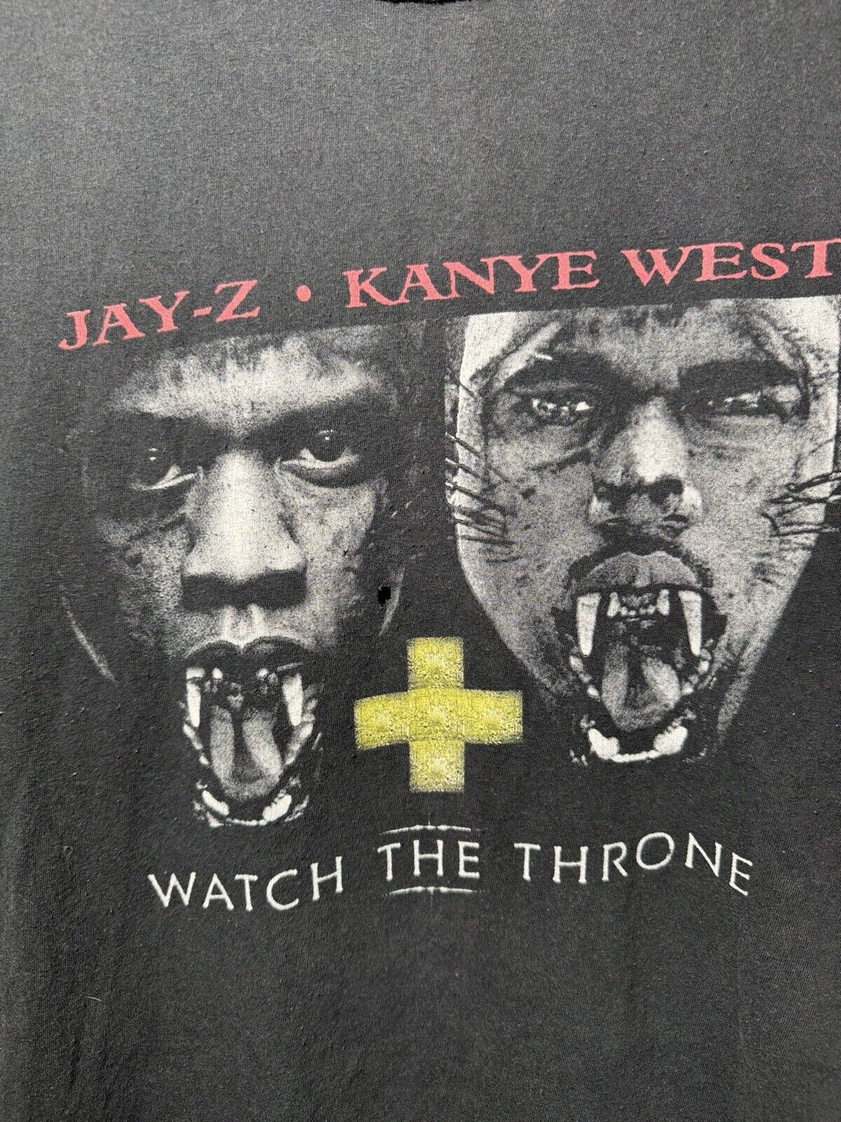 Vintage 2011 Watch The Throne Tour Concert T-Shirt Jay-Z Kanye West S Rare