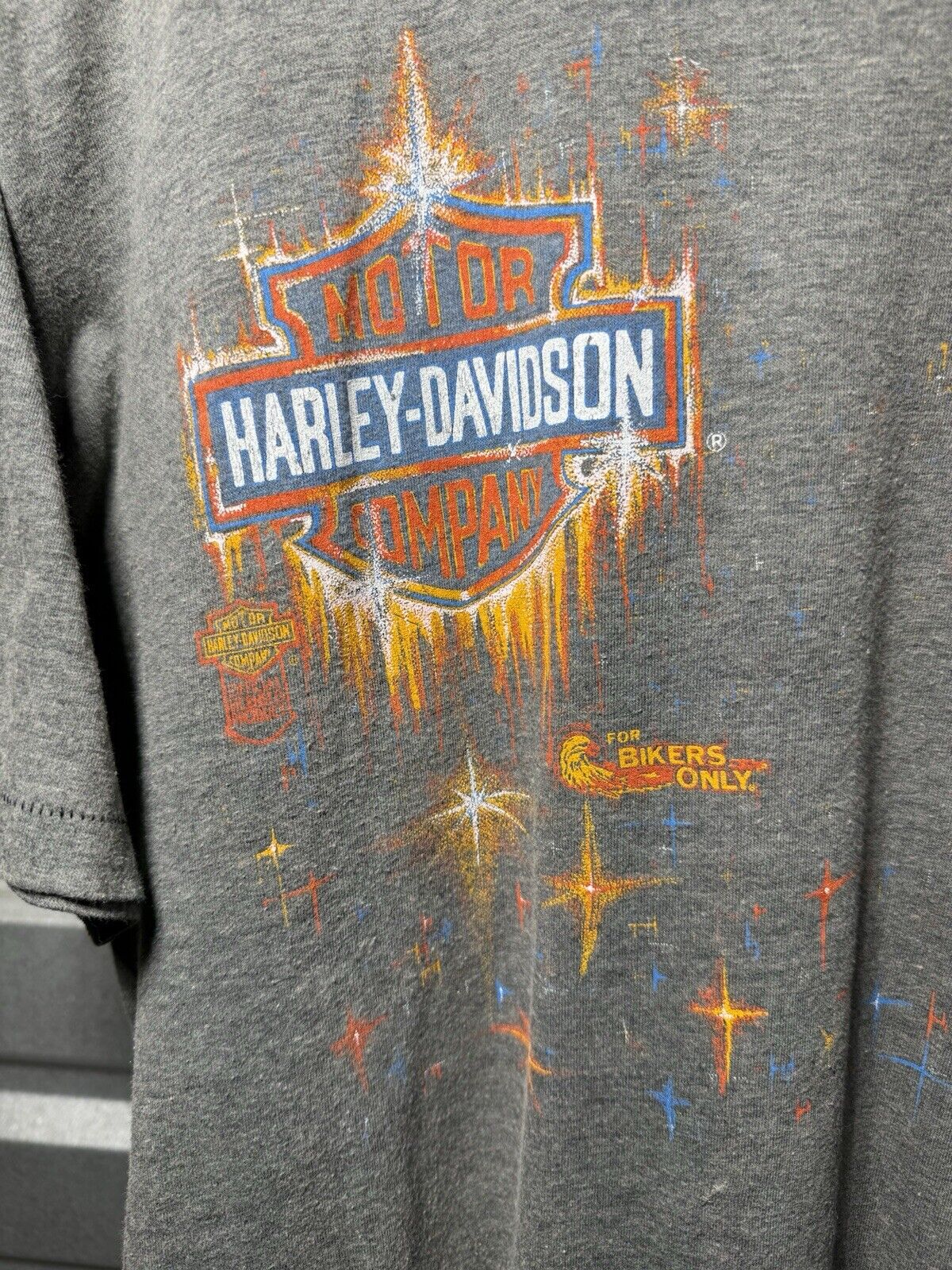 Vintage 80s Harley Davidson T-Shirt American Tradition Faded Biker Tee Sz 2XL 