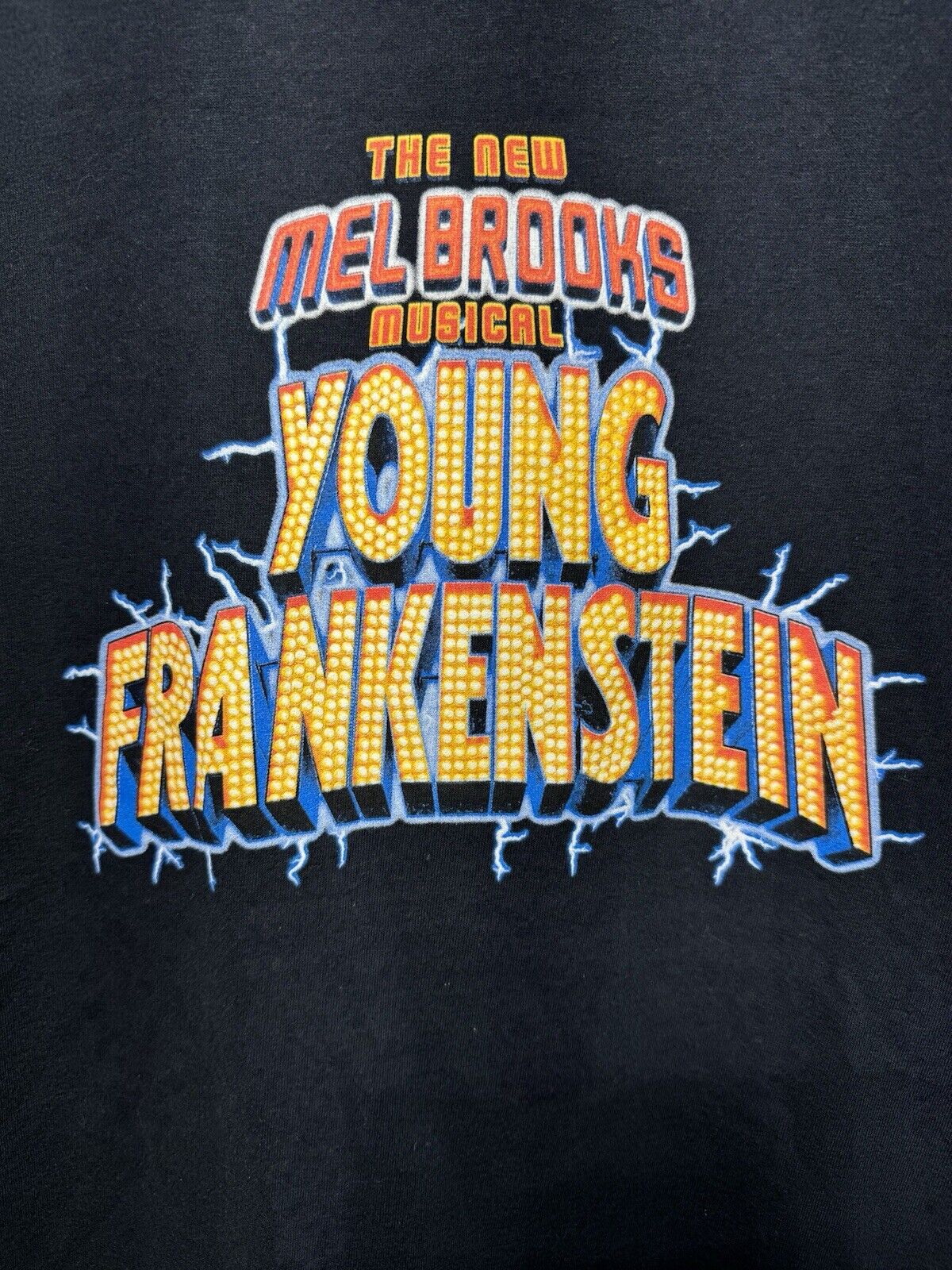 Vintage Mel Brooks Musical Young Frankenstein T-shirt XL Halloween Black RARE