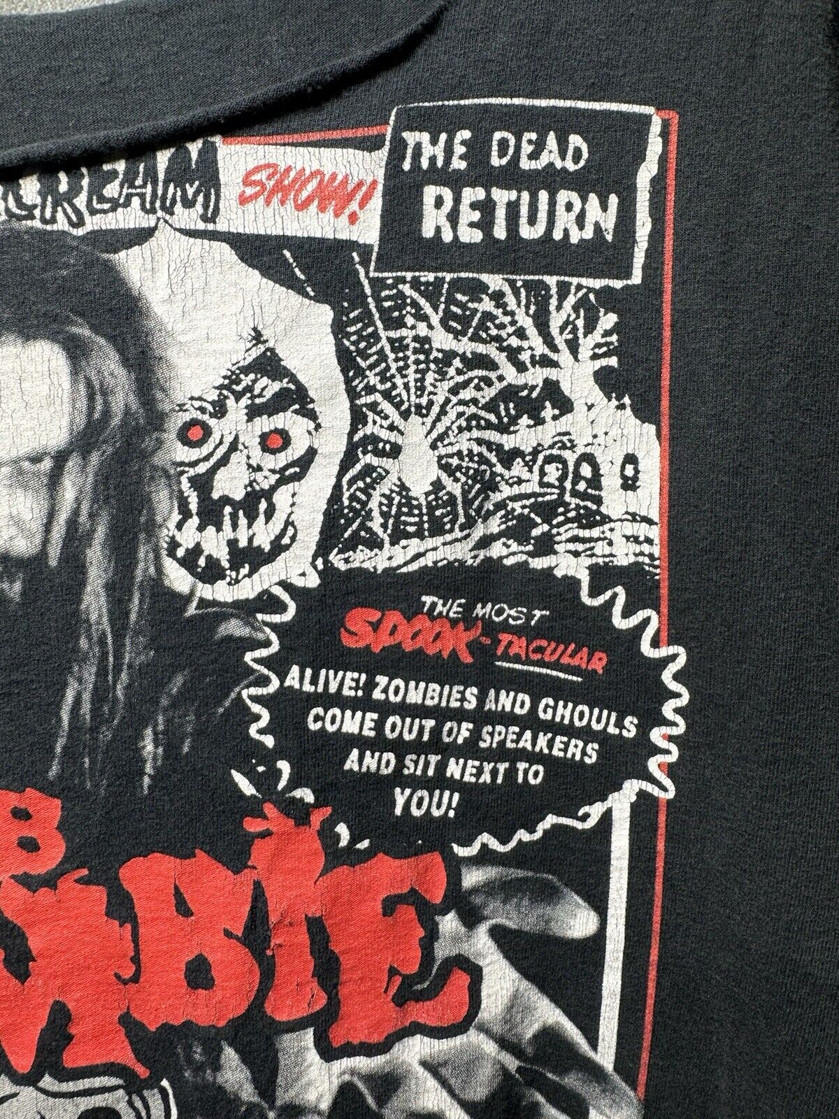 Vintage Rob Zombie Tour T-Shirt Size M Rock Spooks-A-Popping Great Zombie Show