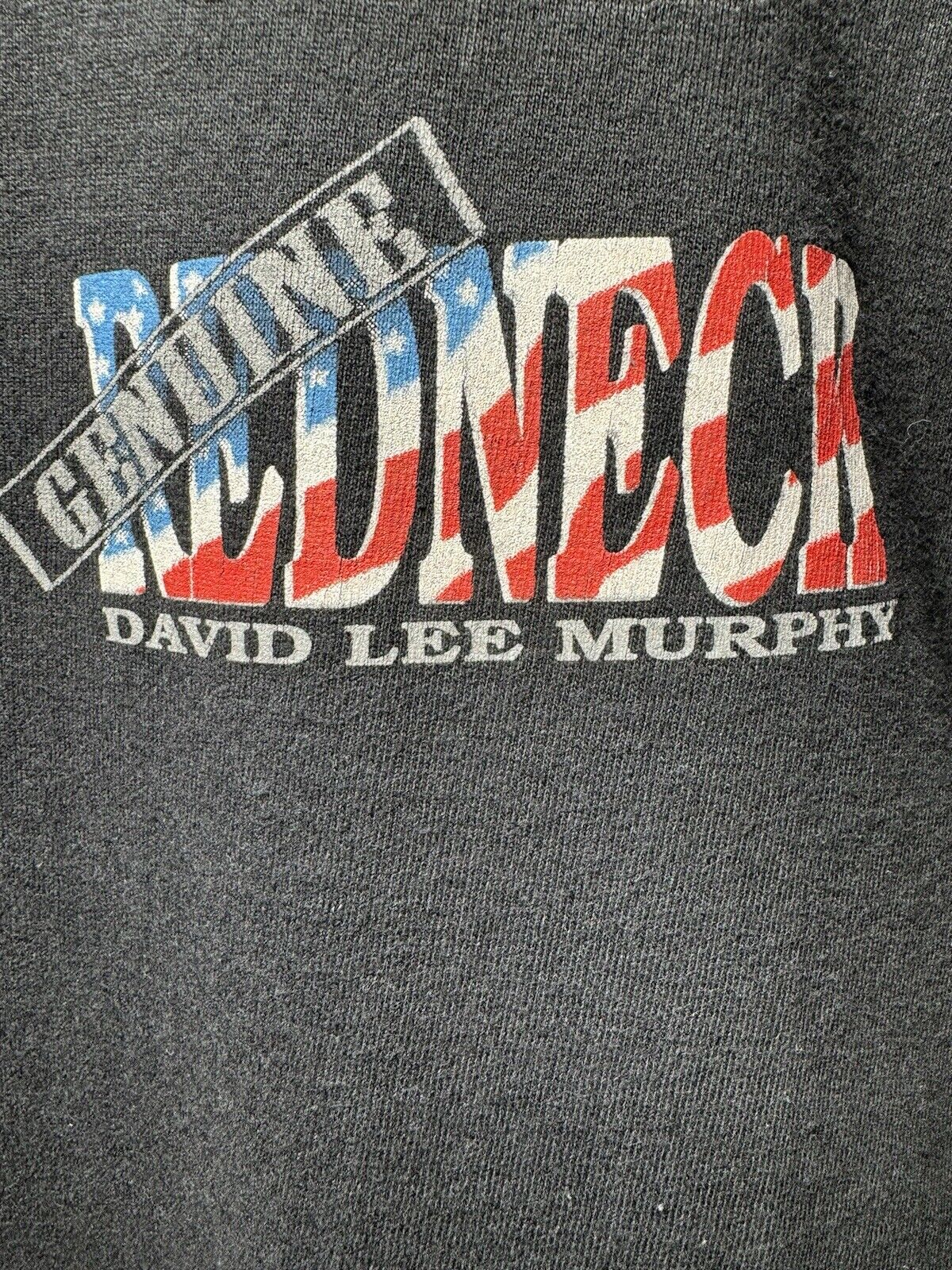 Vintage 90s David Lee Murphy SIGNED 3D Emblem T-Shirt L Genuine Redneck