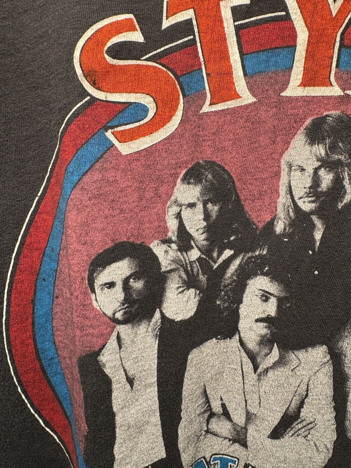 Vtg 80s STYX 81 World Tour At The Paradise Theatre T-Shirt 1981 Concert Tee M