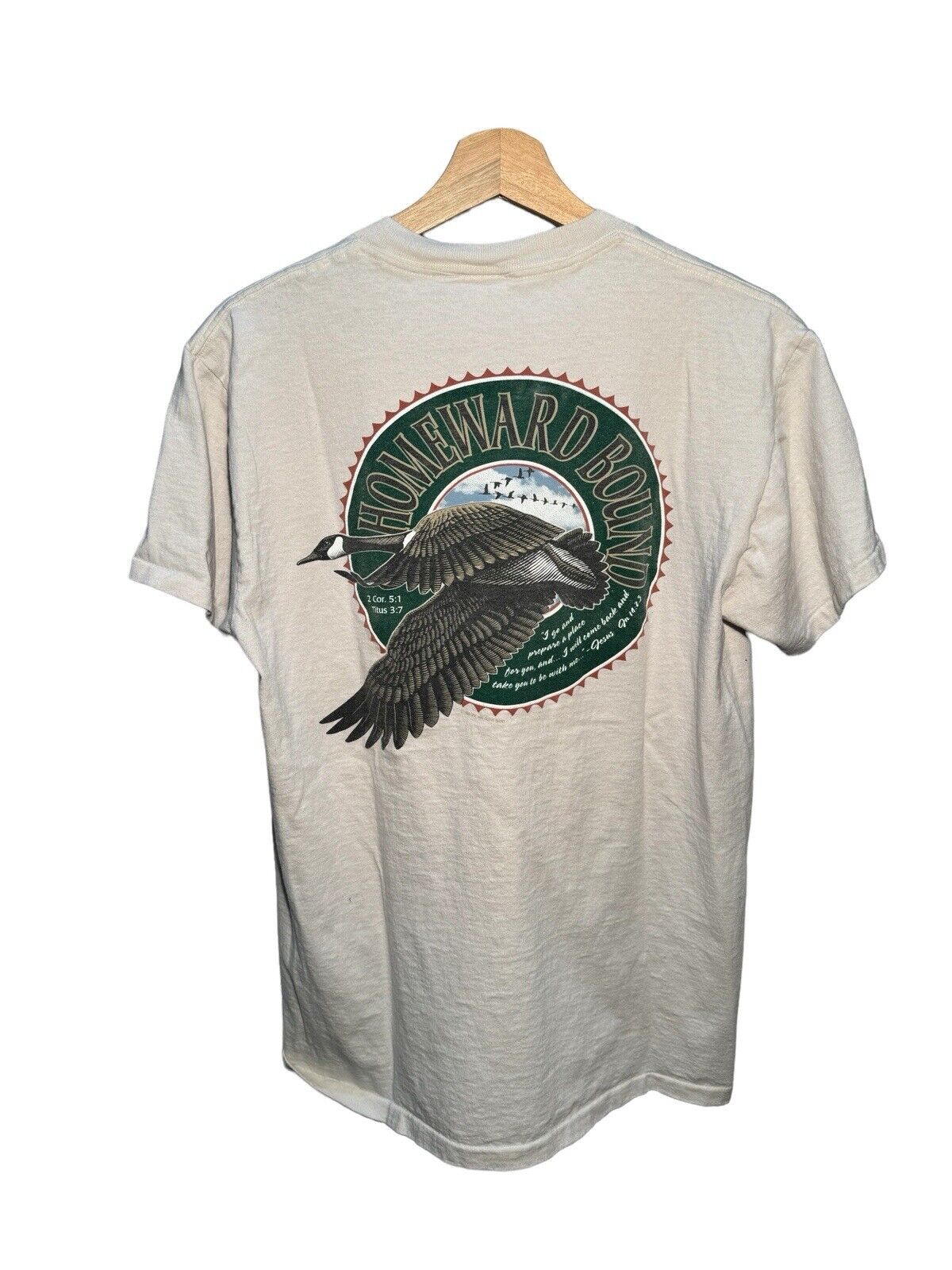 Vintage 1996 Homeward Bound T-Shirt Sz M Delta Double Sided Bird Goose 