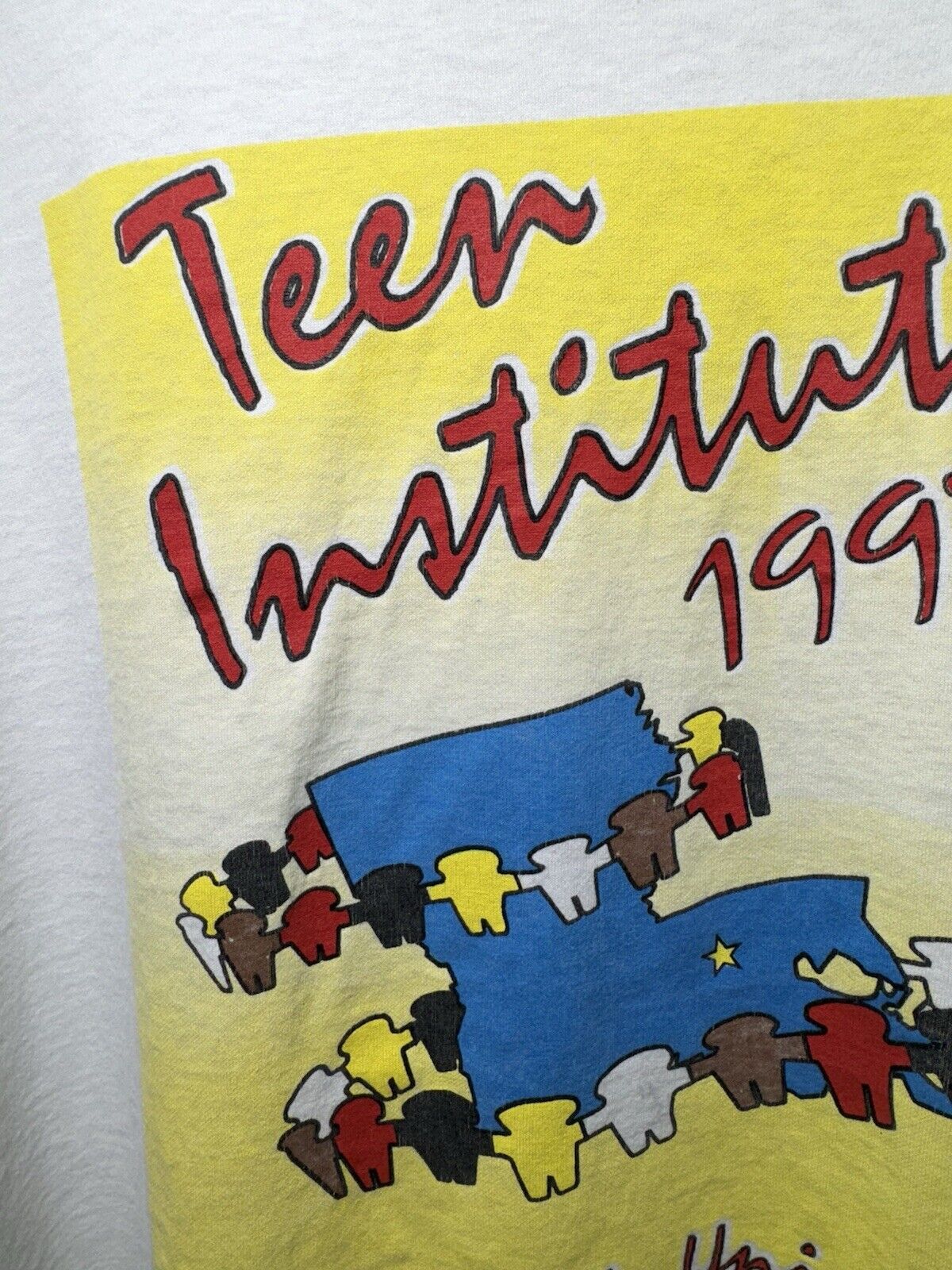 Vintage 1993 Mcneese State University T-Shirt Sz XXL White Teen Institute USA