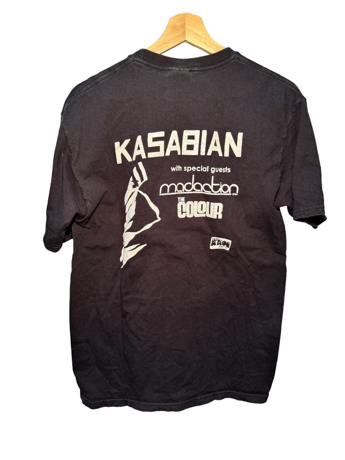 Vintage Kasabian Band Tee Black Size Medium Double Sided T-Shirt 