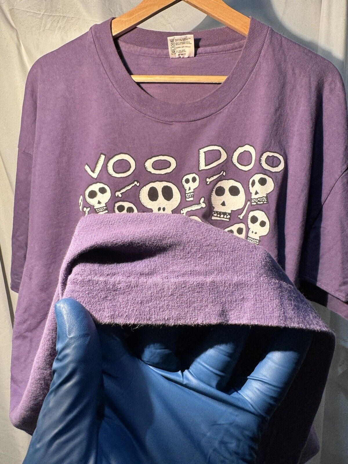 Vintage 1991 Laguna Beach Voo Doo Skull T-Shirt Sz XL Purple Rare 