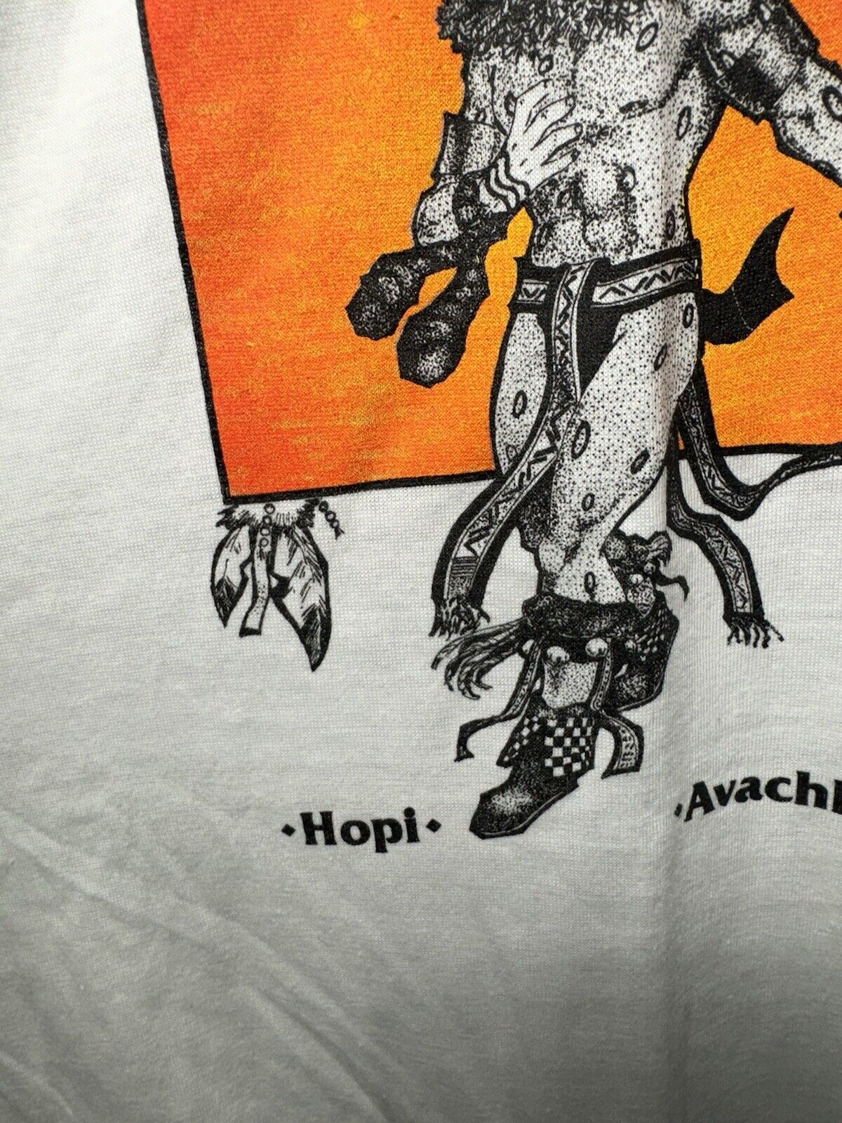 Vintage Avachhoya Hopi Indian T-Shirt Sz L Hanes Tribal Native American 