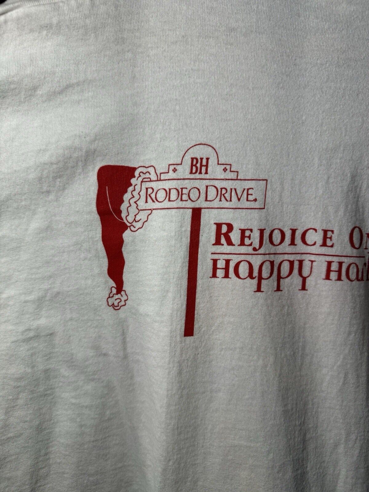 VTG 1994 HAPPY Harley Days Rodeo Dr T-shirt Christmas Santa Beverly Hills 3XL