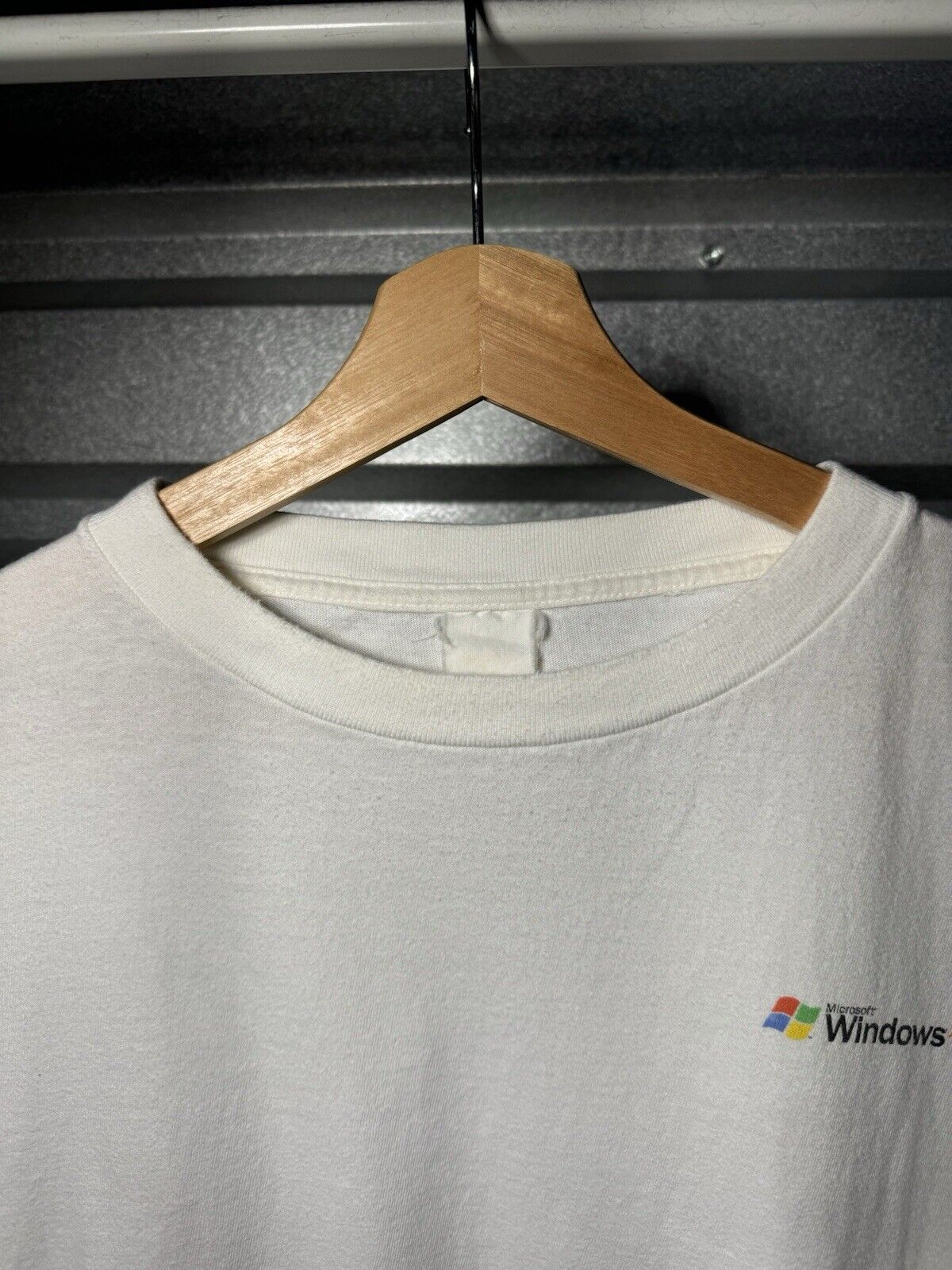 VINTAGE Microsoft Windows T-Shirt Adult XL White Computer Single Stitch USA