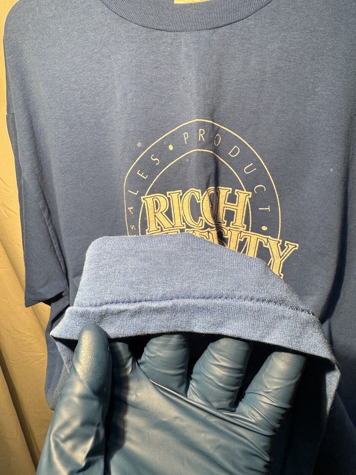 Vintage 90s Ricoh University T-Shirt Blue Sz XL Single Stitch Hanes 