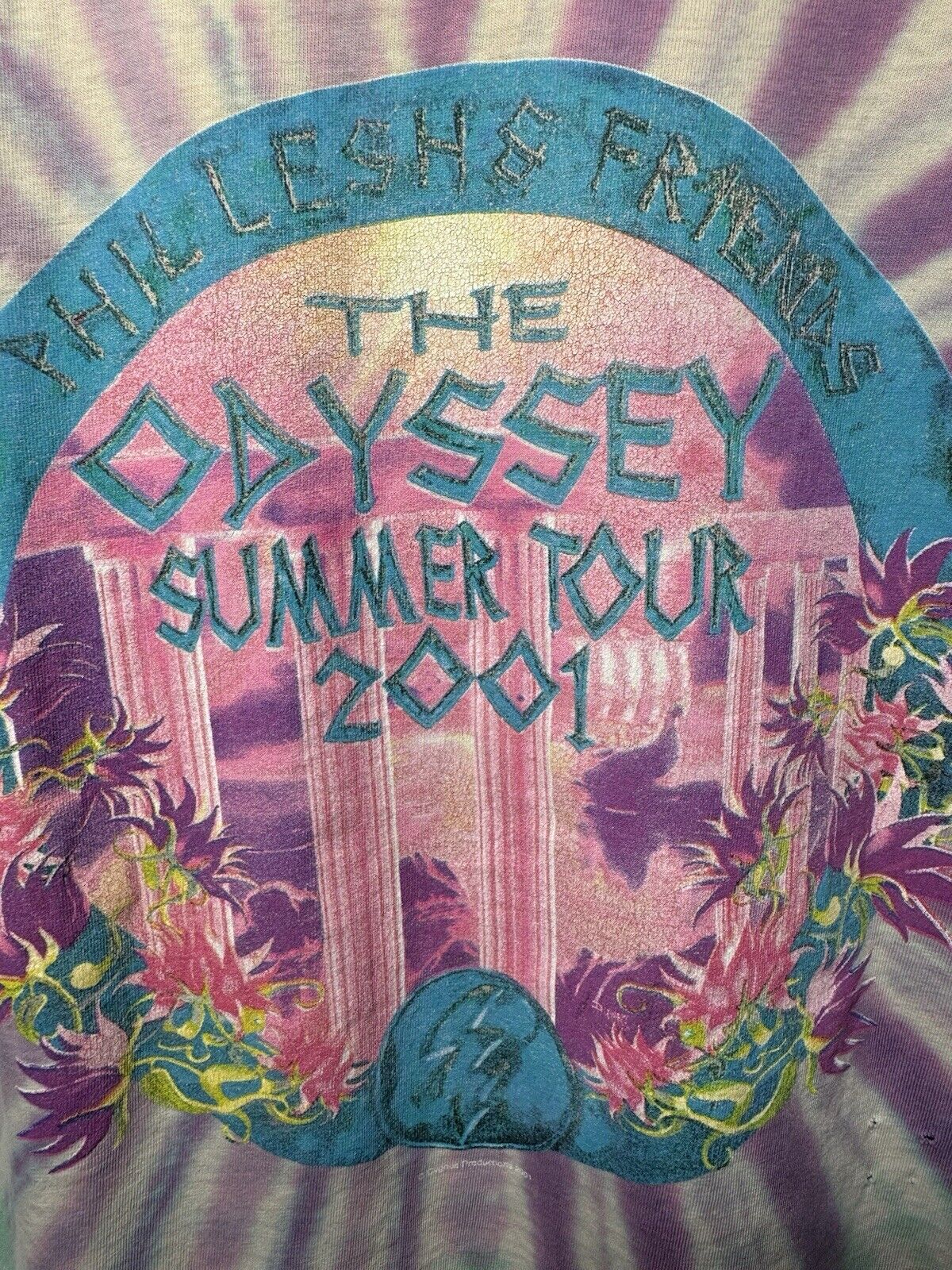 Vintage 2001 Grateful Dead The Oddysey Summer Tour T-Shirt Concert Band Sz L