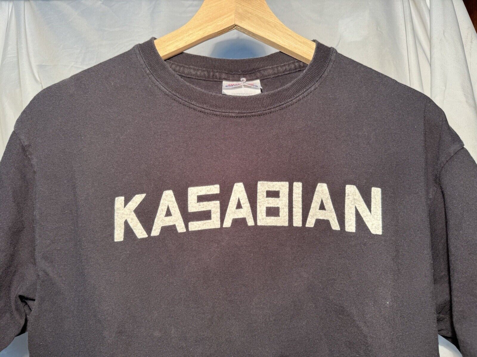 Vintage Kasabian Band Tee Black Size Medium Double Sided T-Shirt 