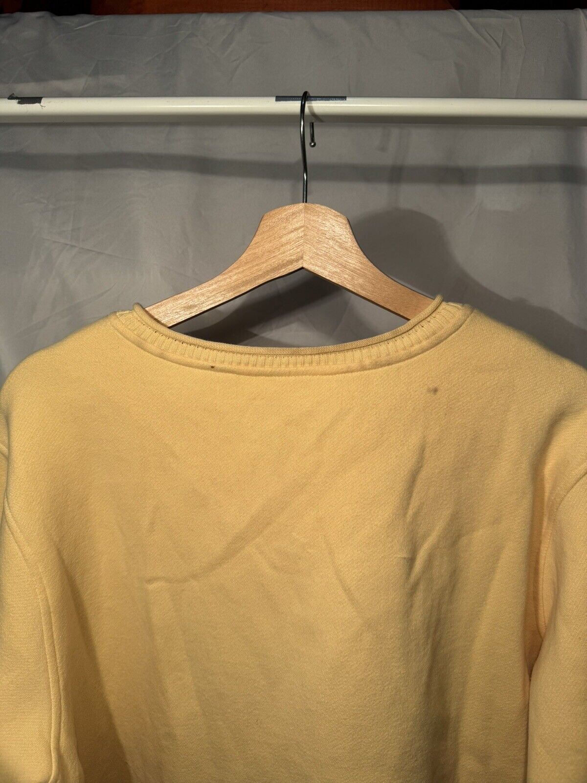 VTG Classic Elements Crewneck Sweater Yellow Pumpkins Birds Sz Large 