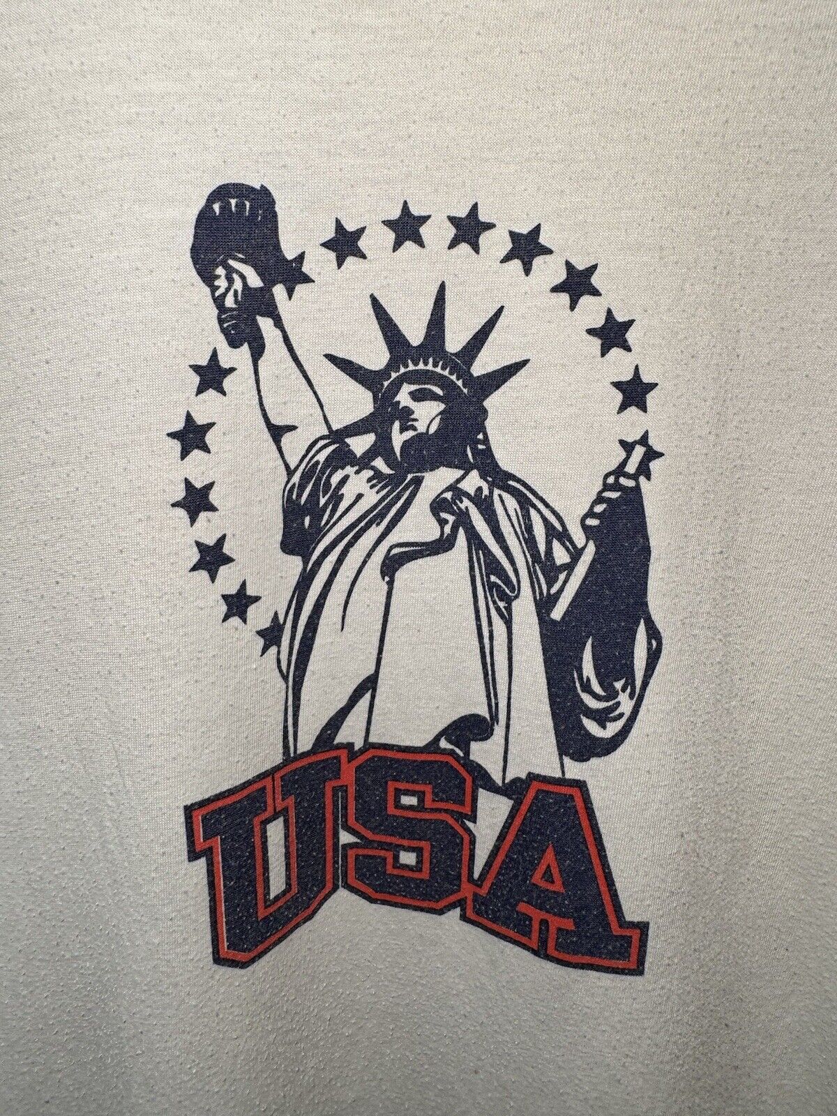 Vintage USA Statue Of Liberty Graphic T-Shirt Sz XL White Single Stitch 