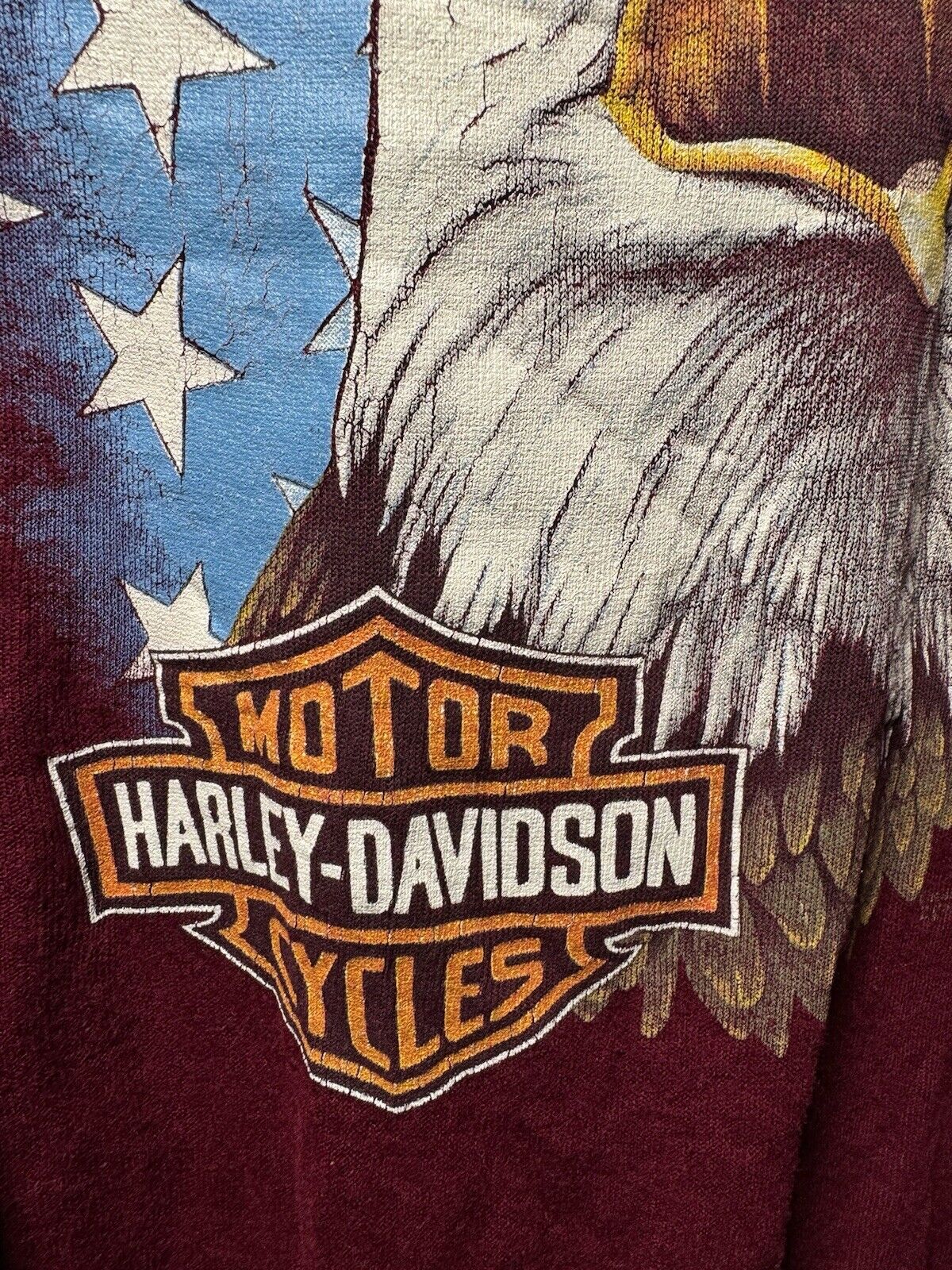 VTG 80s Harley Davidson Crewneck Sweatshirt USA Biker A Cry For Freedom L