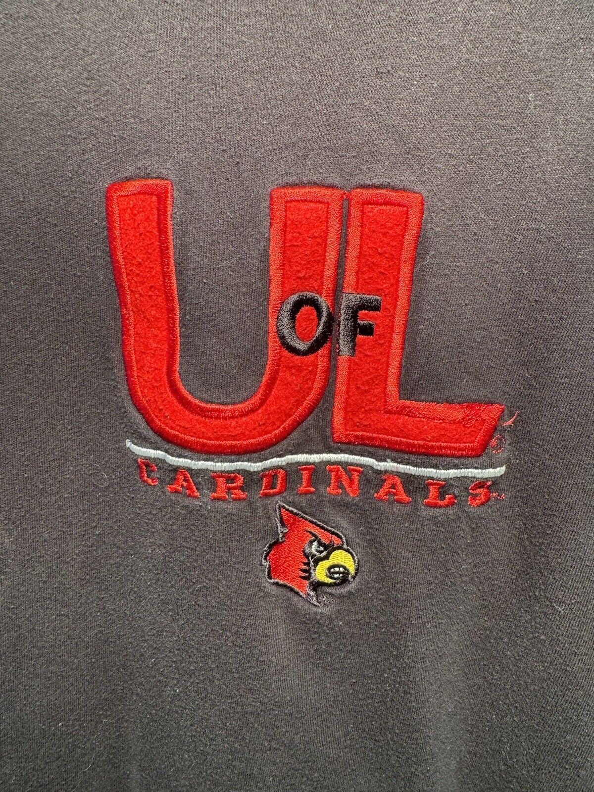 VTG Men’s OVB Louisville Cardinals NCAA Basketball Black Sleeve Shirt Sz L