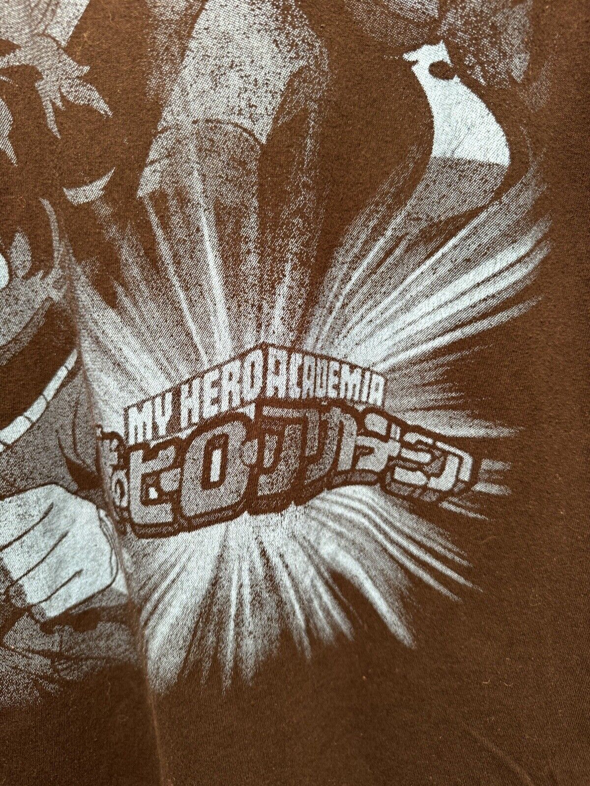 Vintage MY HERO ACADEMIA MENS M T-Shirt / Double Sided Graphic Black RARE 