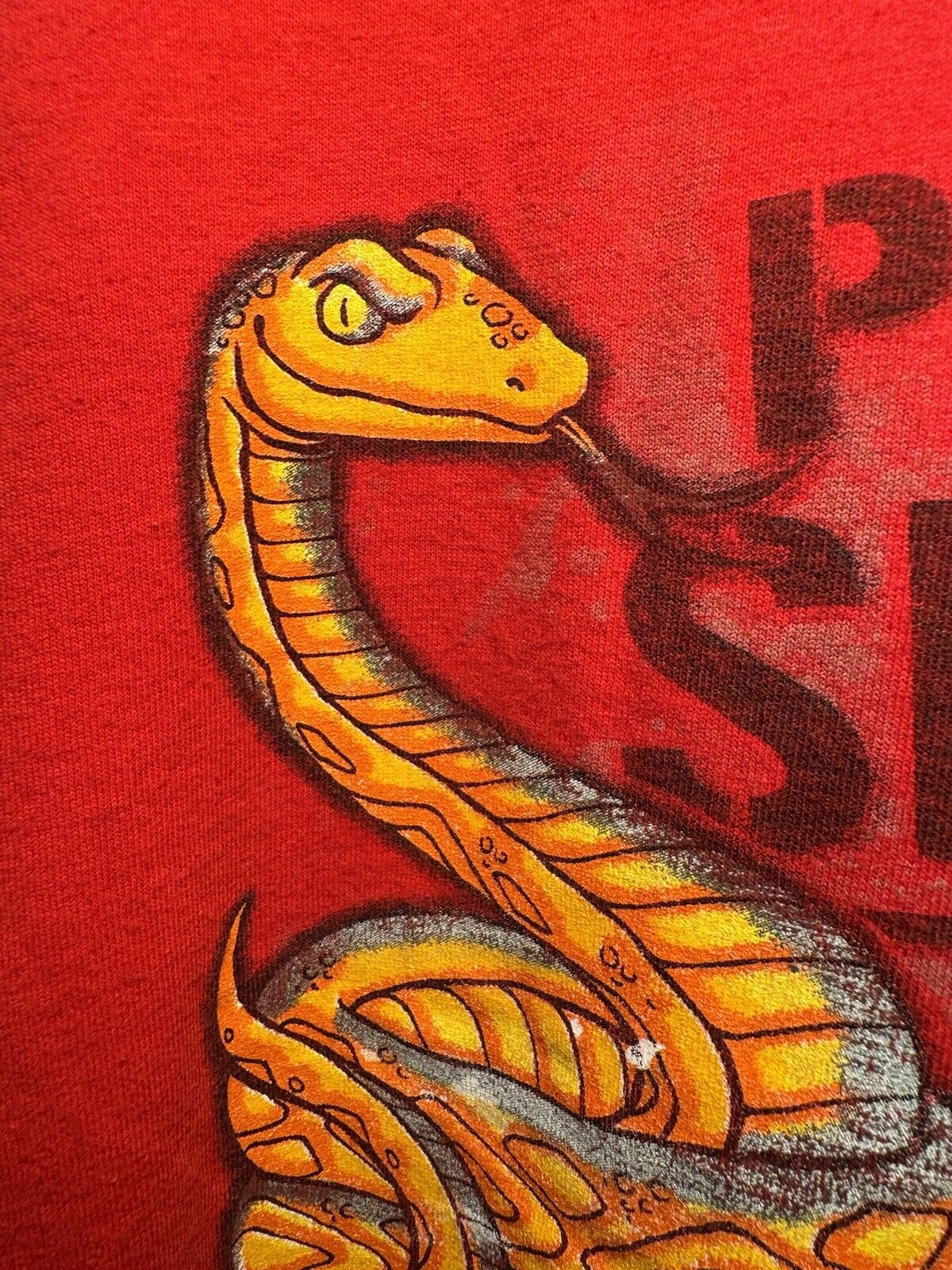 Vintage Rare Pet My Snake T-Shirt Sz XL Red Funny Tee 2003 