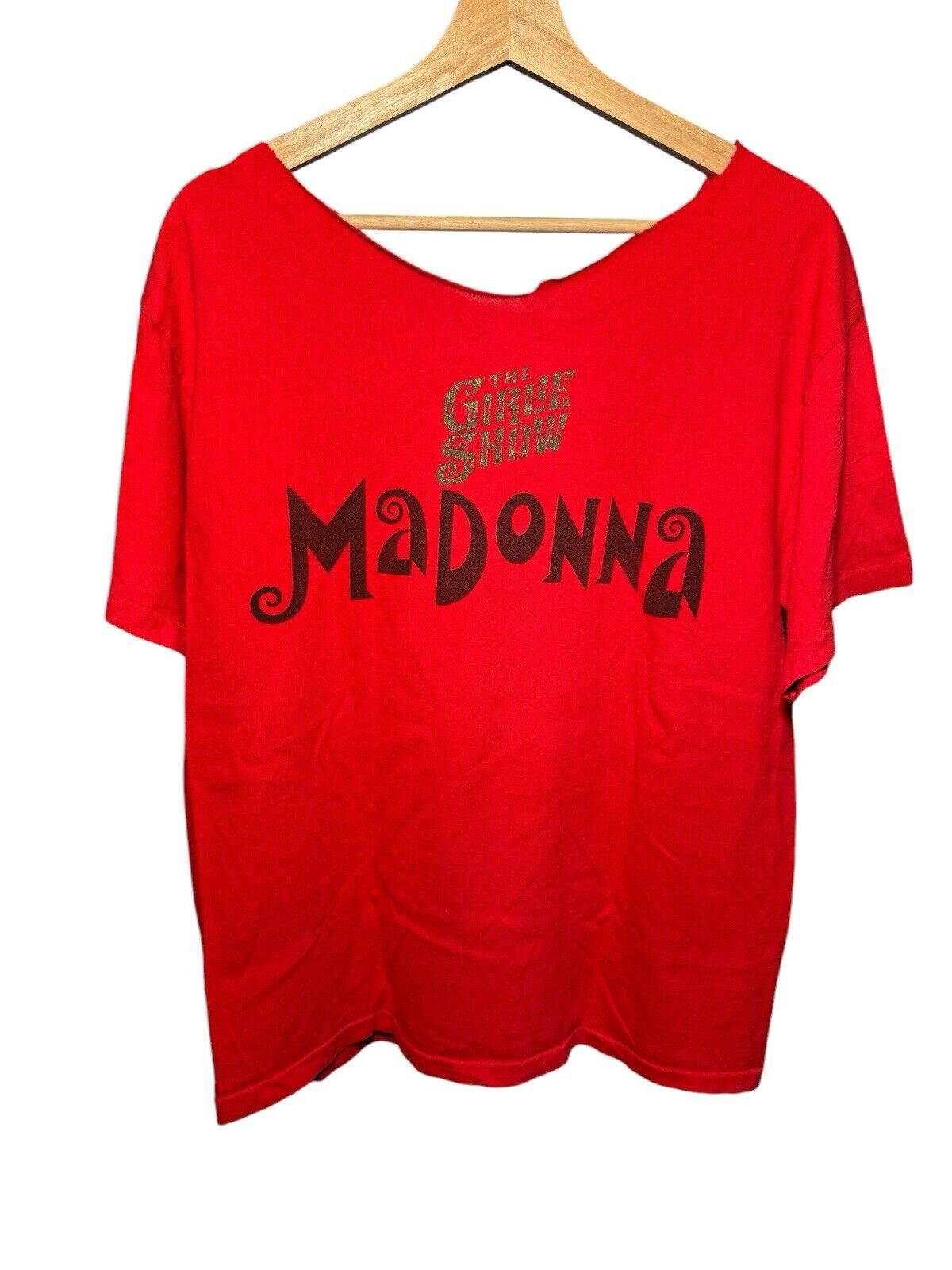 Vintage Madonna Single Stitch T-Shirt The Girlie Show Graphic 90s Concert Sz L