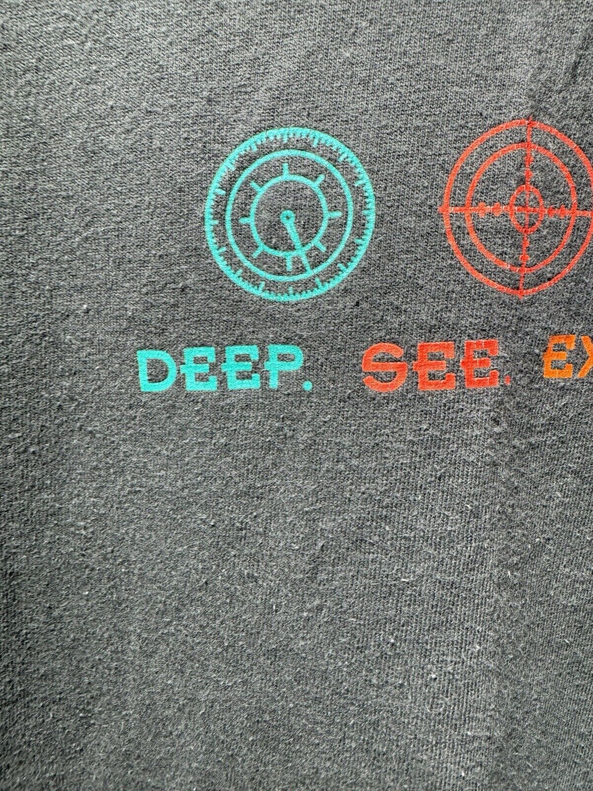 Vintage Dive! Deep See Experience Los Angeles Scuba T-Shirt USA Made Mens L 