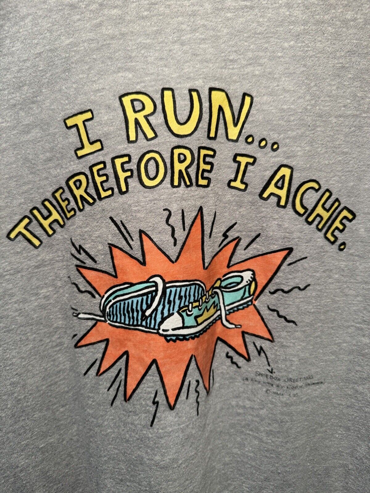 VTG 80s I Run Therefore I Ache Runner Thin 50/50 Single Stitch T-Shirt L USA