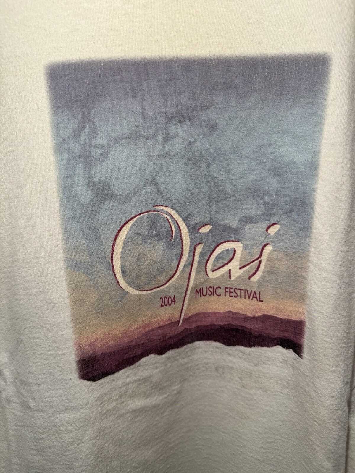 Vintage 2004 Ojai Music Festival T-Shirt Ojai CA White Sz XL Rare 