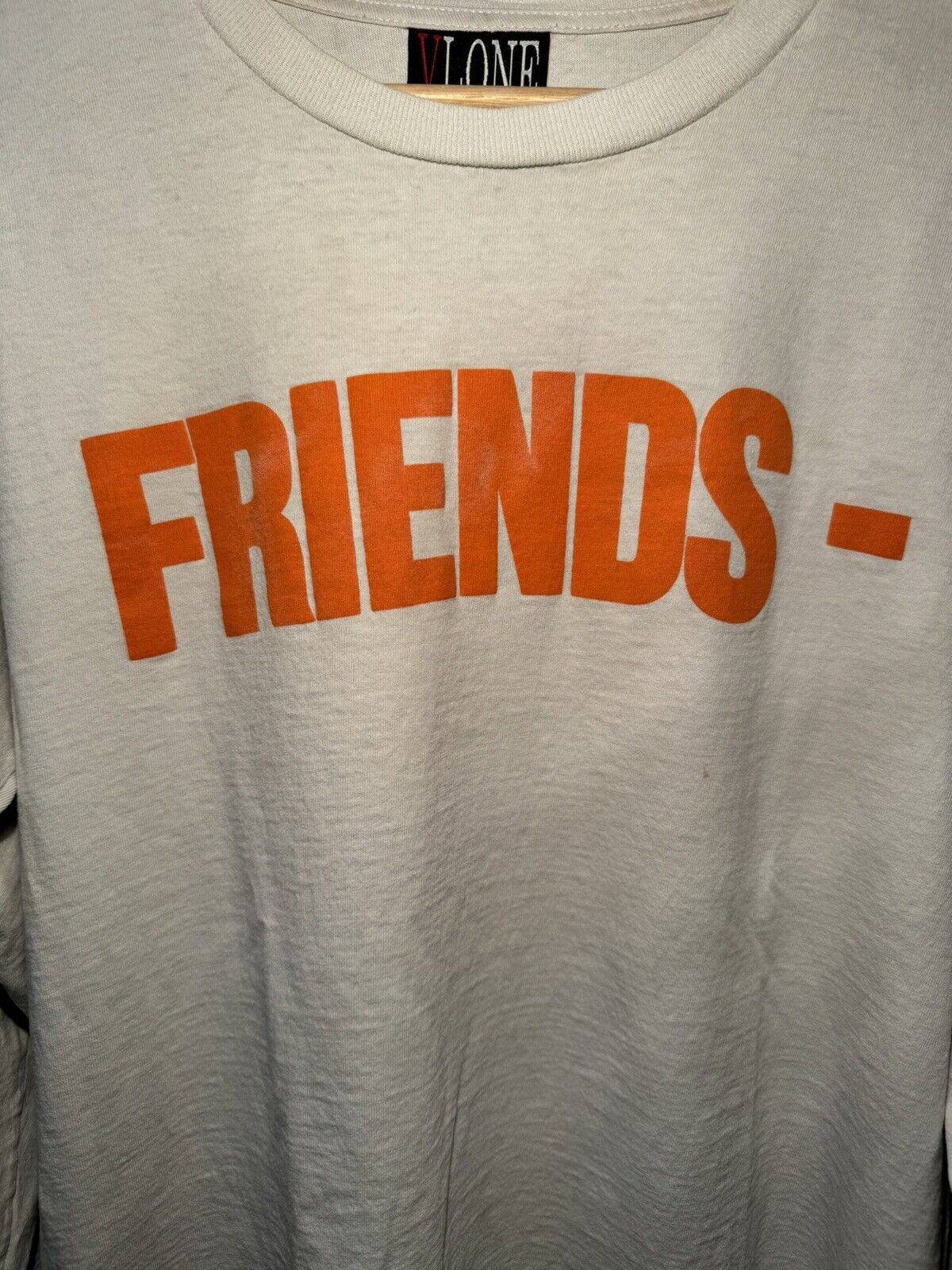 Vintage OG VLONE Friends Long Sleeve T-Shirt Size Large White Double Sided