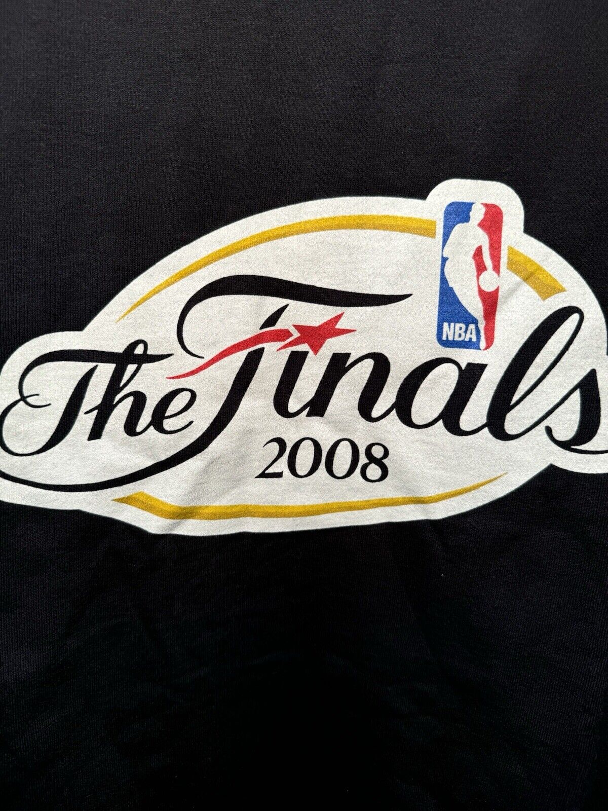 Vintage 2008 NBA Finals T-Shirt Sz L Black Hanes Double Sided RARE