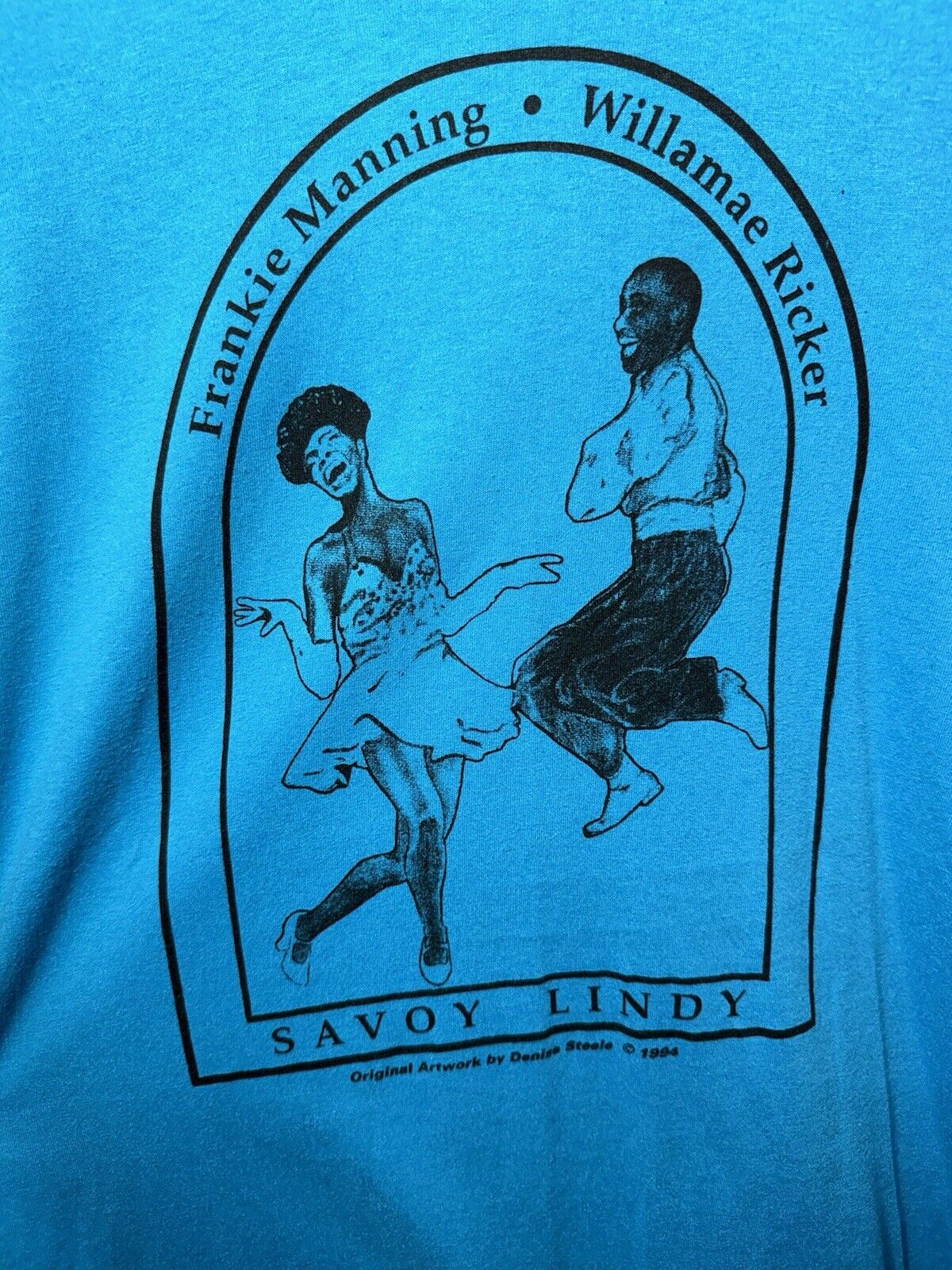 Vintage Lindy Hop Frankie Manning Willamae Savoy Lindy T-Shirt Sz L Hanes 