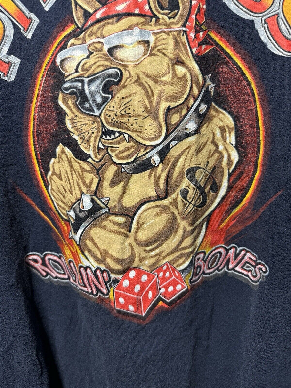 Vintage Pitt Boss T-Shirt Sz XL Navy Blue Gambling Dog No Boundaries 