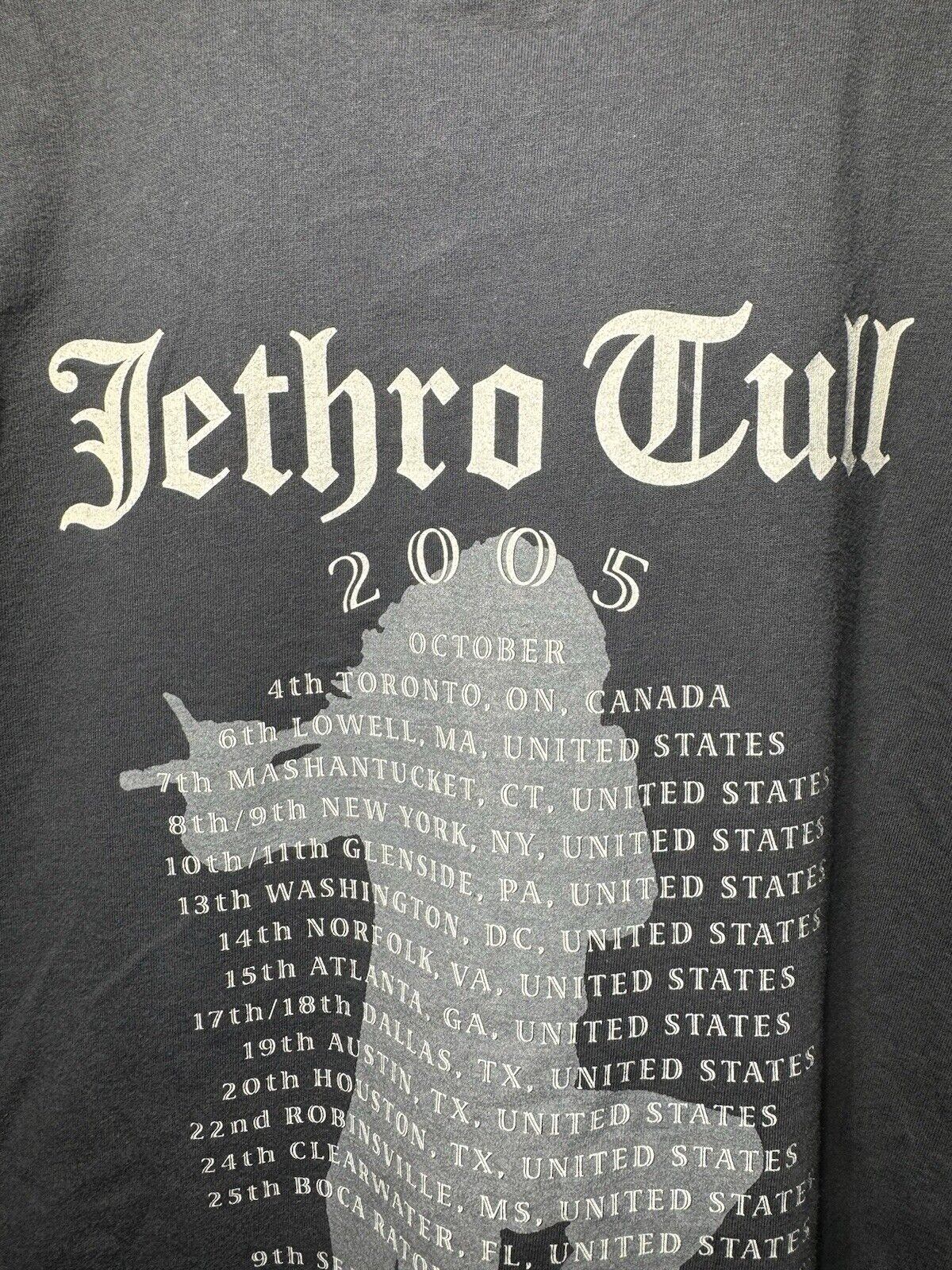 Vintage 00s Jethro Tull Storm Watch Band Tour T-Shirt XL Tee Original Dbl Sided