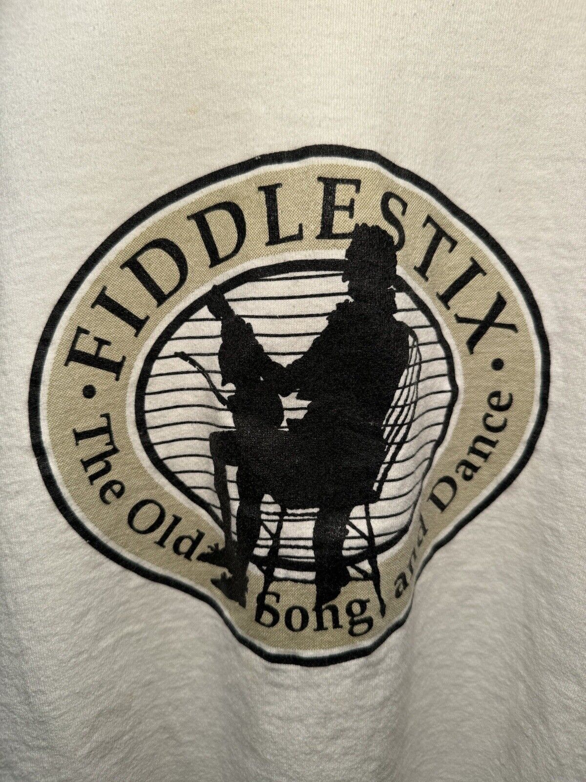 Vintage FiddleStix Song And Dance T-Shirt Size XL Made in Canada White 