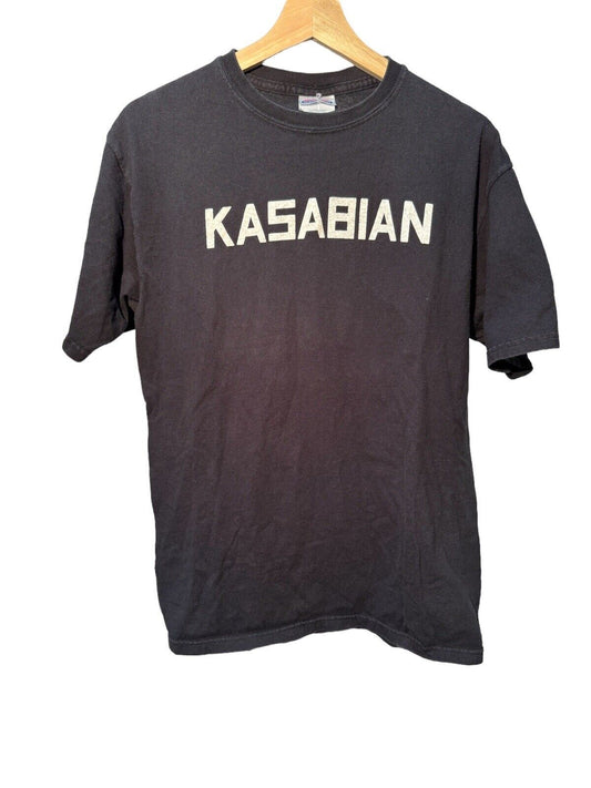 Vintage Kasabian Band Tee Black Size Medium Double Sided T-Shirt 