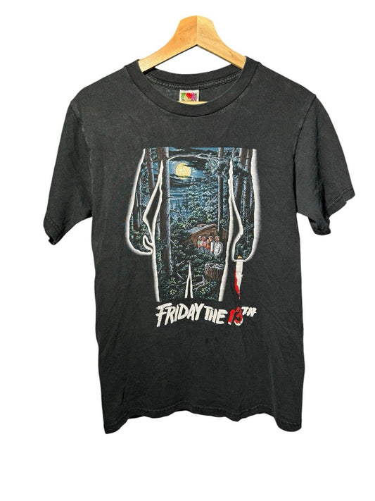 Vintage 2000 Friday the 13th Tee T-Shirt Horror Movie Promo Jason Voorhees Sz S 