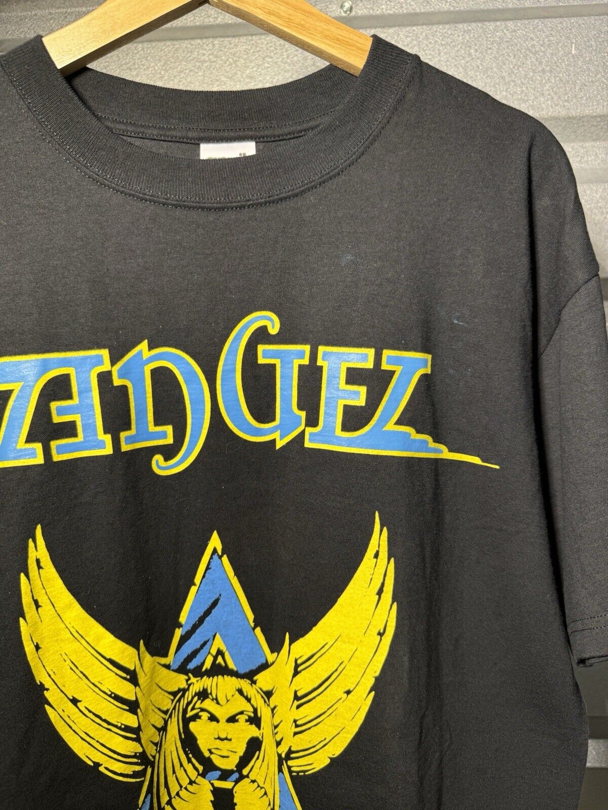 Vintage ANGEL Band T-Shirt Rock Heavy Metal 70s/80s Anvil Dbl Sided Sz L 