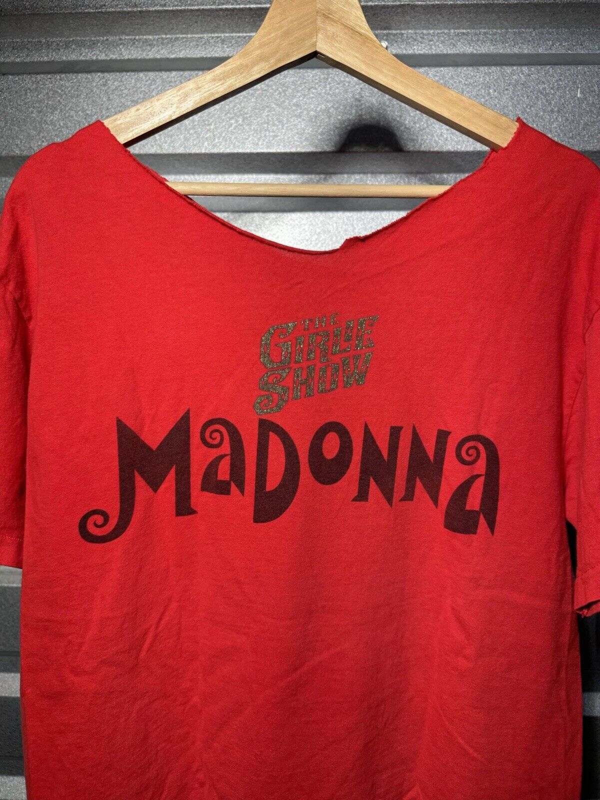 Vintage Madonna Single Stitch T-Shirt The Girlie Show Graphic 90s Concert Sz L