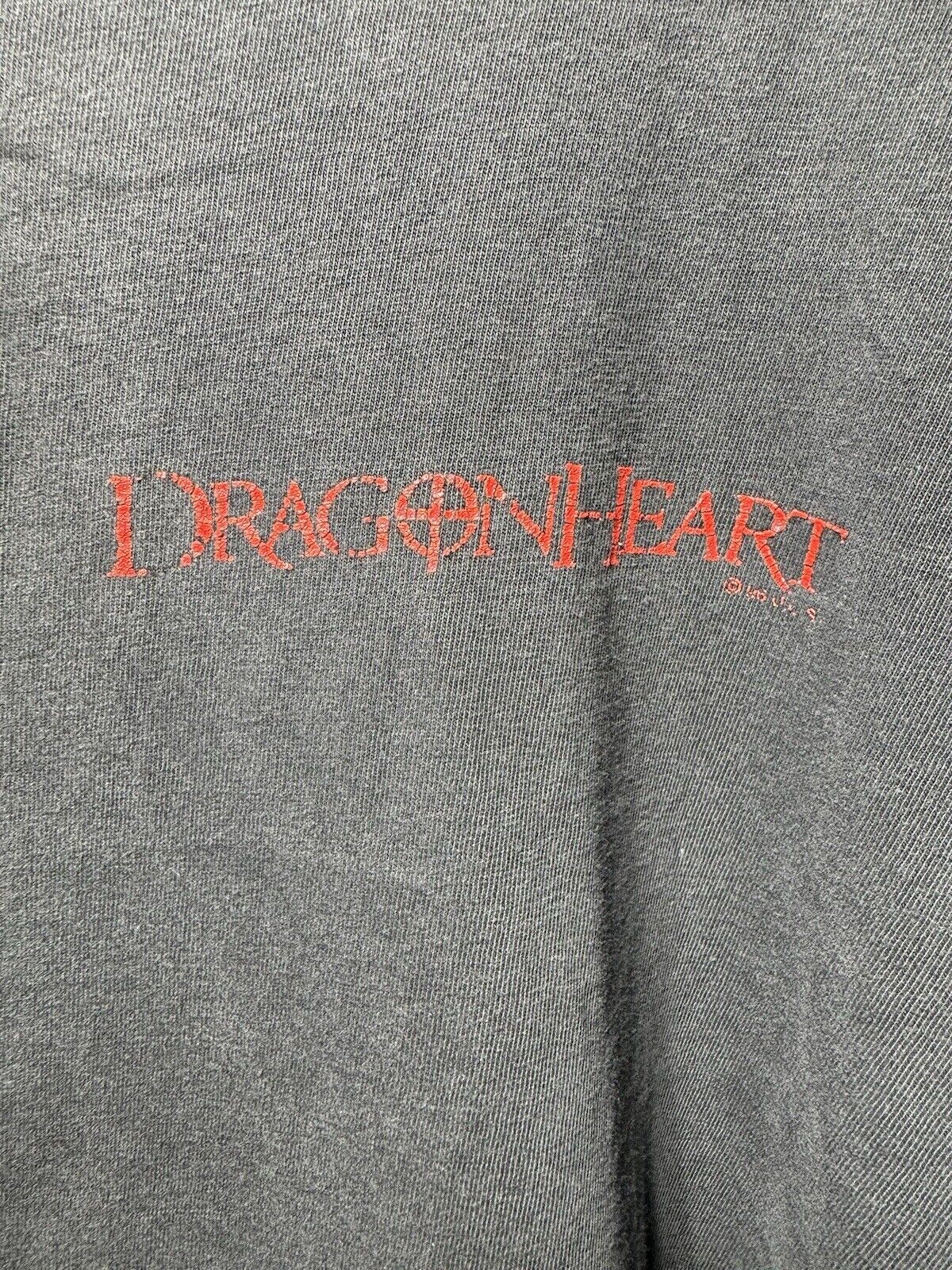 Vintage 1996 Dragon Heart Movie Promo T-Shirt Men's XL Black Rare 