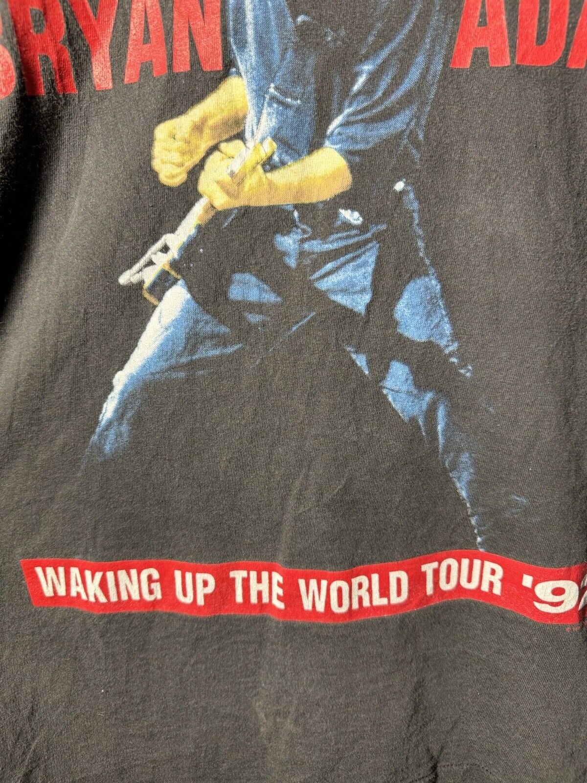 Vintage 90s Bryan Adams Waking Up The World 1992 Tour T Shirt Sz Large Original